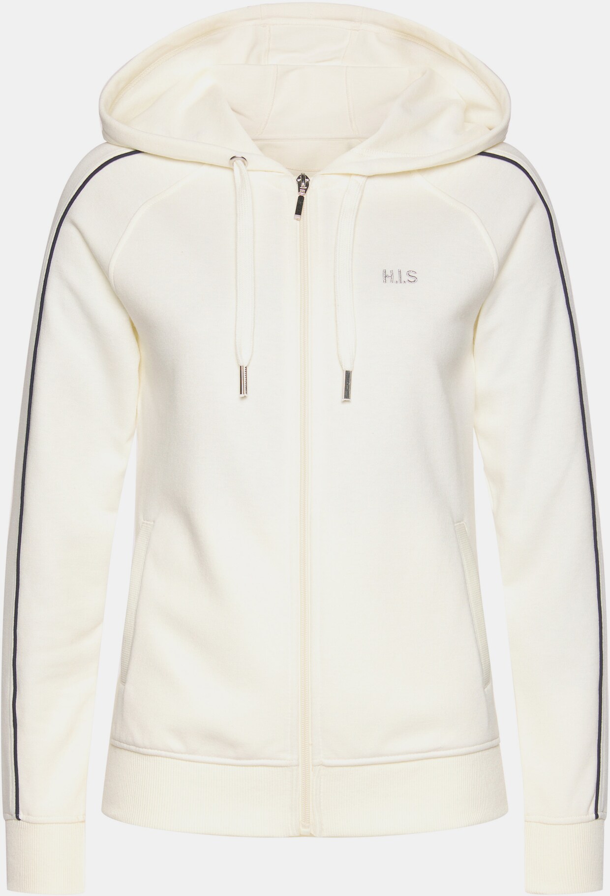 H.I.S Kapuzensweatjacke - ecru