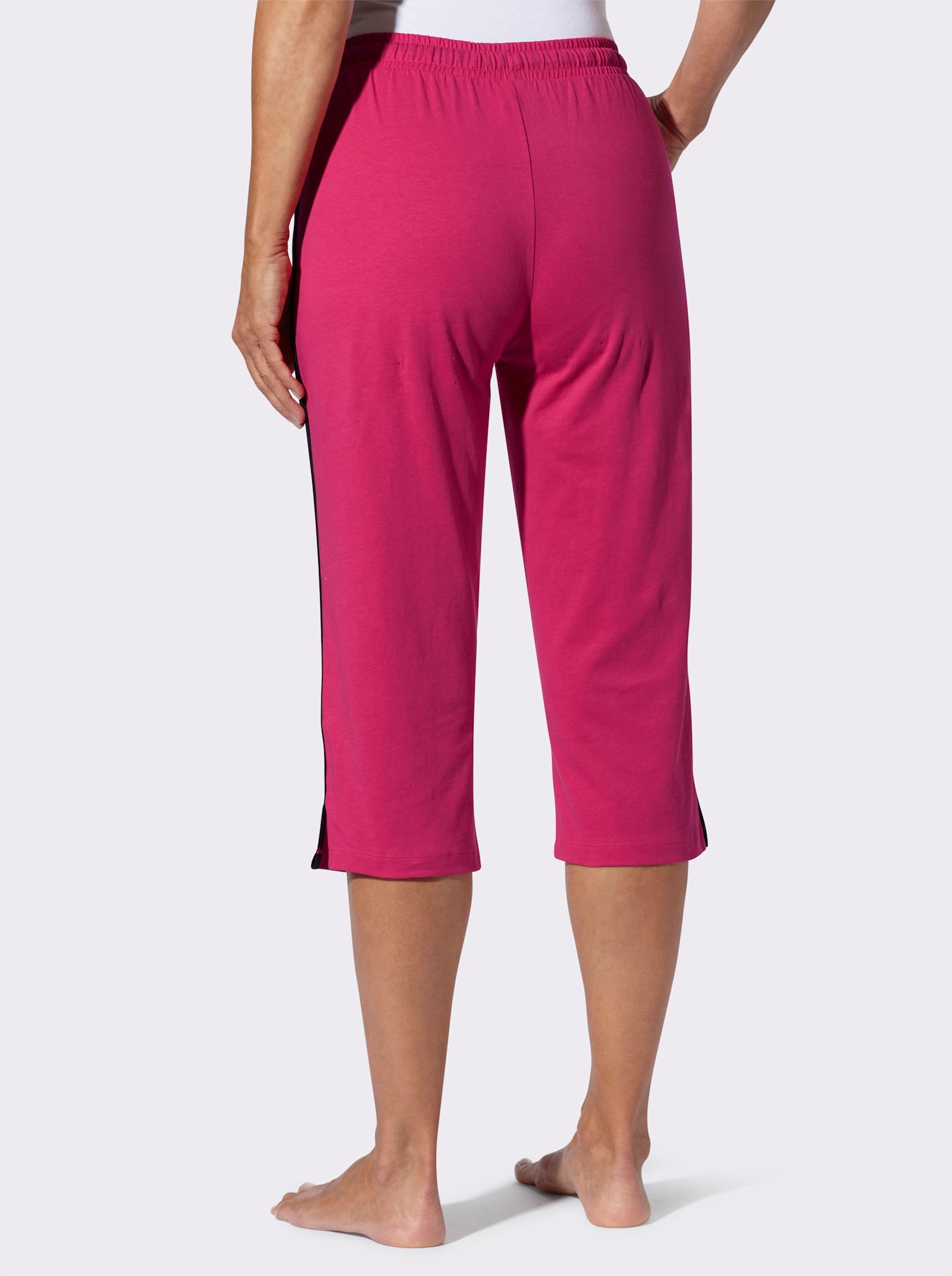 Freizeithose in Capri-Länge - pink