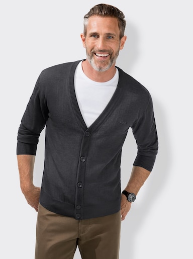 Marco Donati Cardigan - antraciet gemêleerd