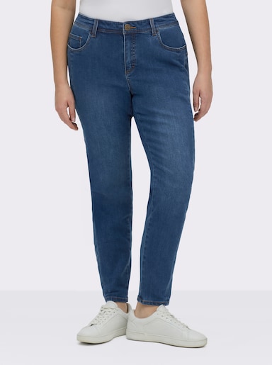 sheego Jeans in 5-Pocket-Form und leichter Waschung - blue-stone-washed