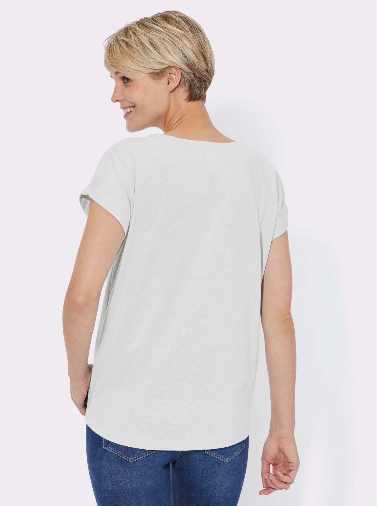 Kurzarmshirt - ecru
