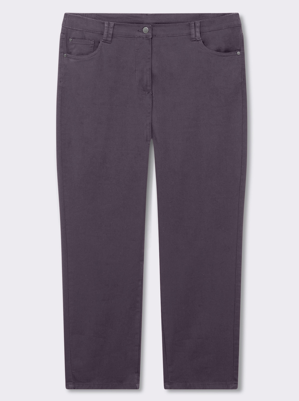 Stretch-Hose mit Nieten an den Taschen - lavendel