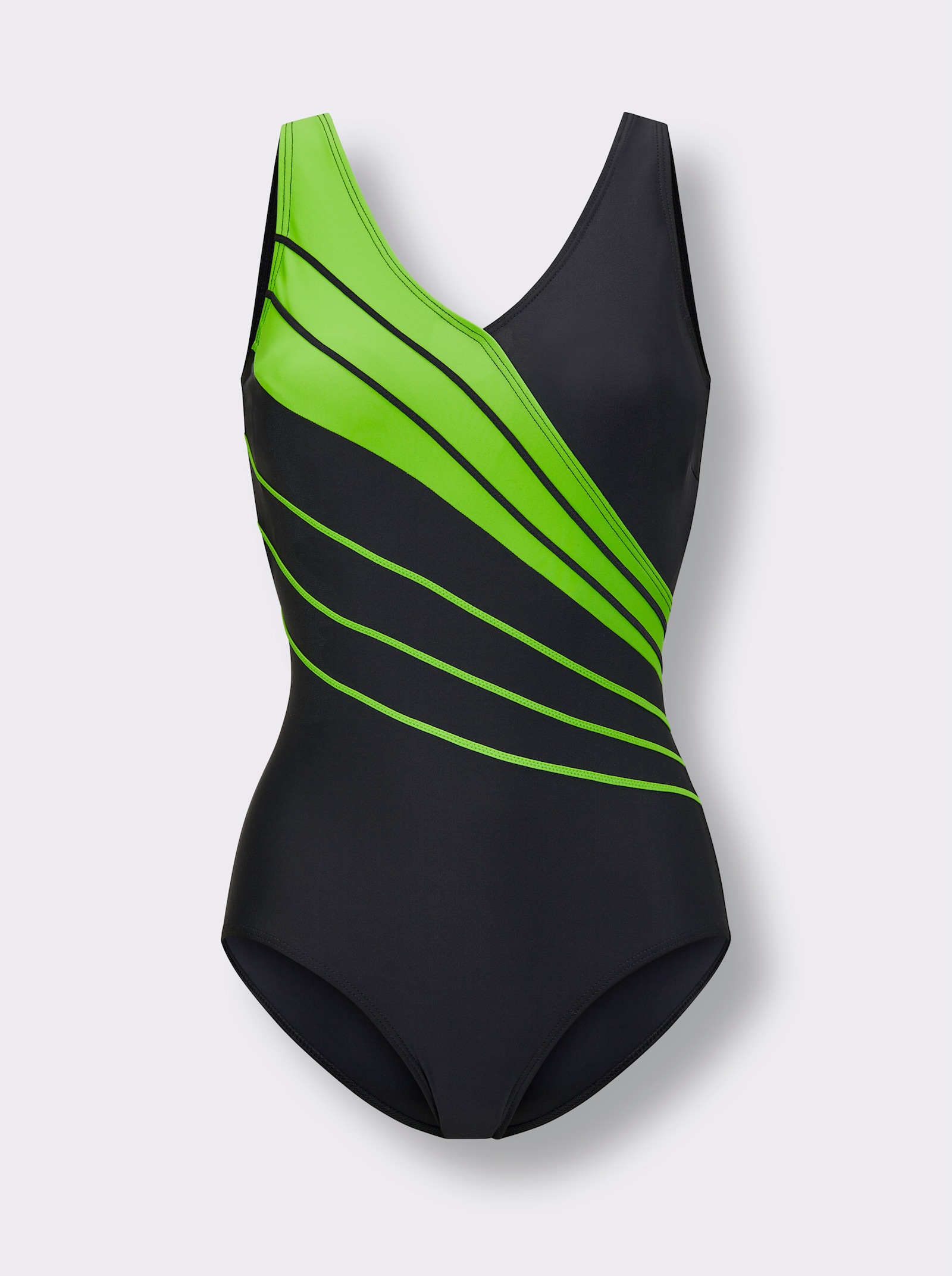 feel good Plavky, 1/2 vystuženie, mäkké košíky - čierno-zelená