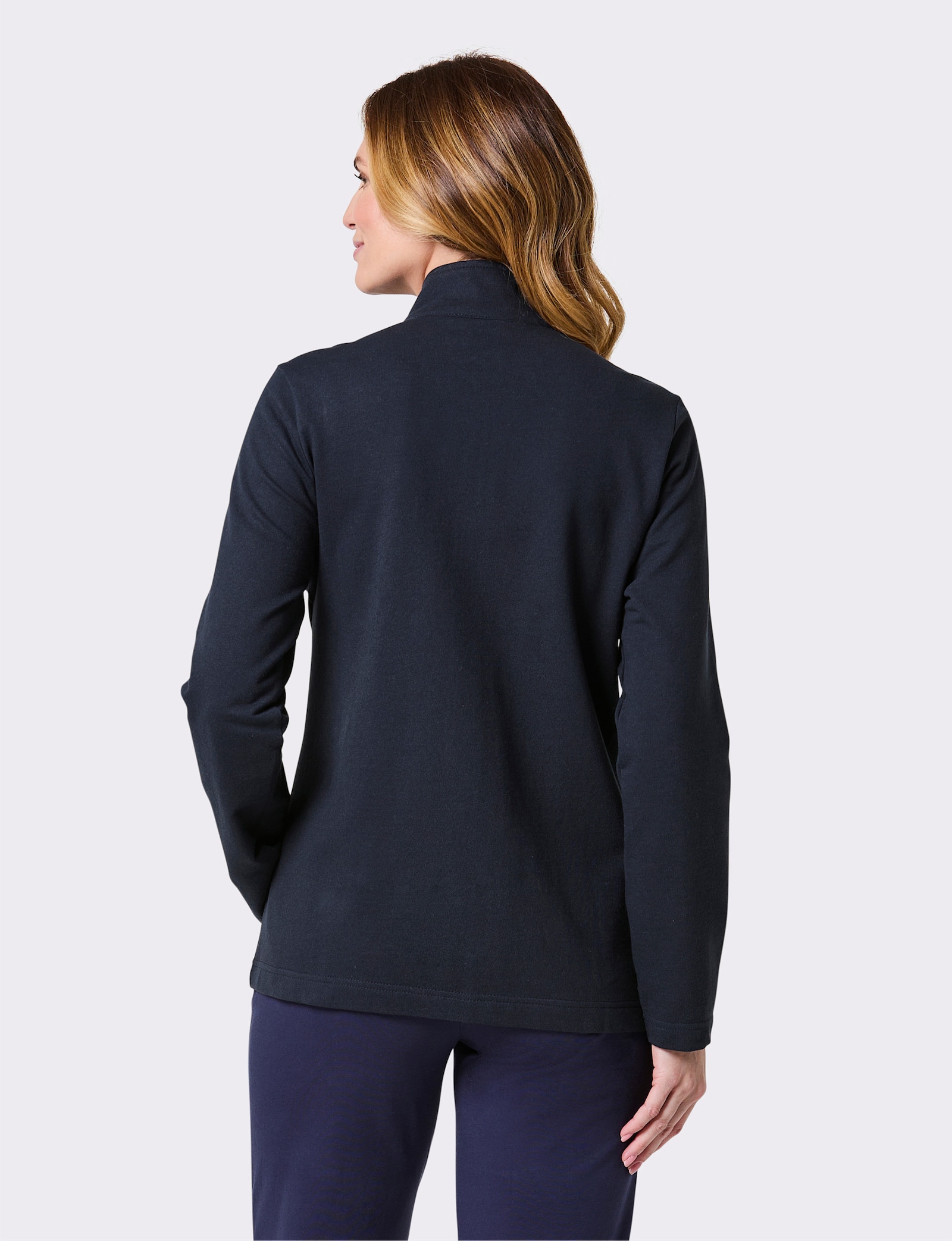 Catamaran Sports Sweatjacke mit 2 Nahttaschen - marine-rosé