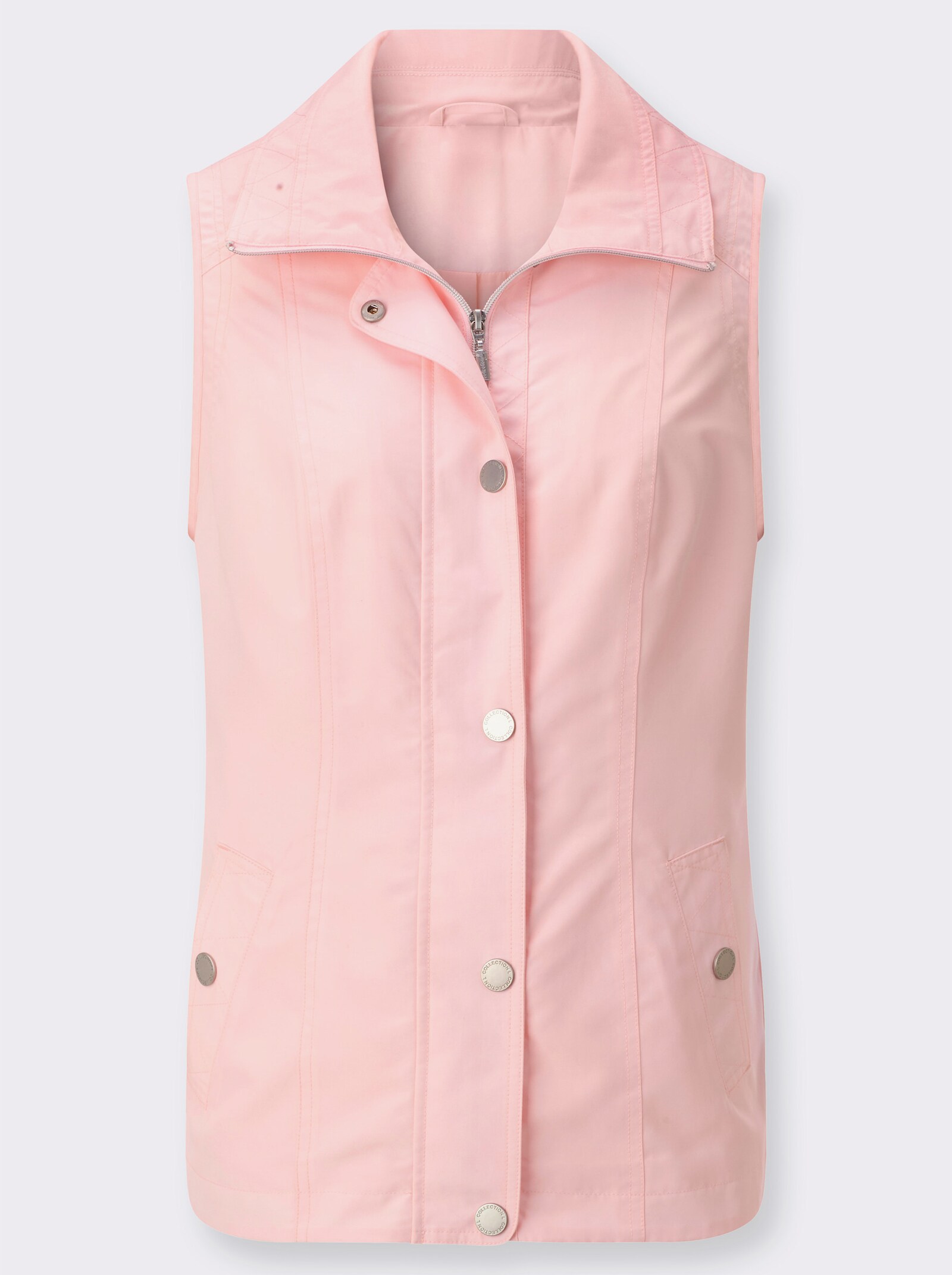 Weste mit Zick-Zack-Nähten - hellrosé