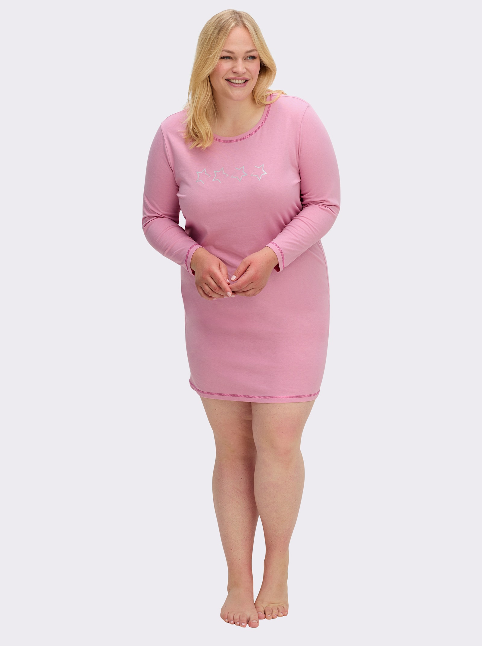 wäschepur Langarm Sleepshirts - erika + erika-gestreift