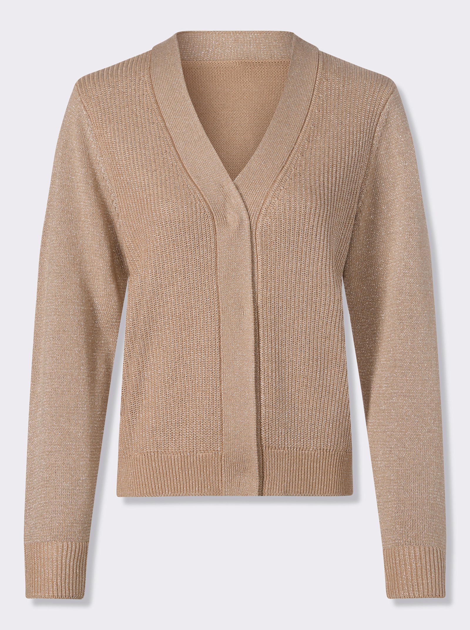 heine Strickjacke mit Druckknopf-Verschluss - goldfarben