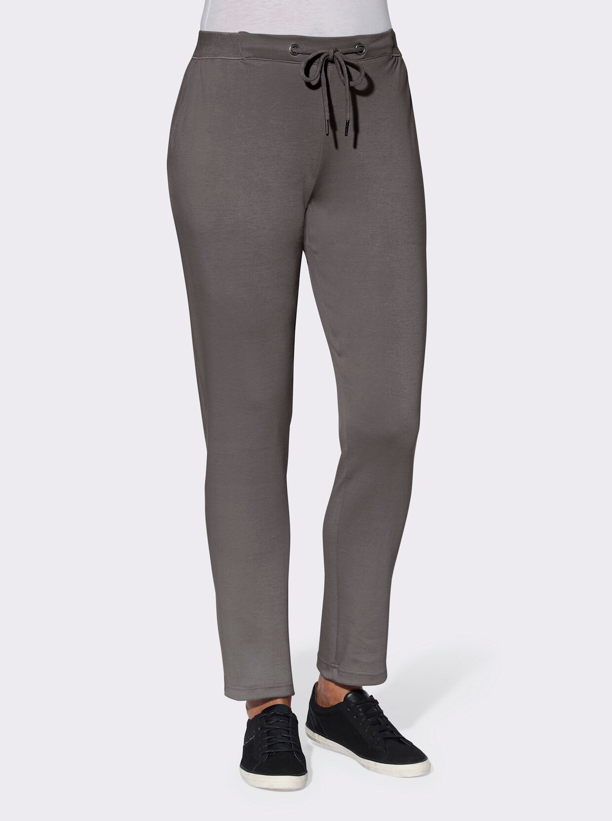 Jersey pantalon - donkertaupe