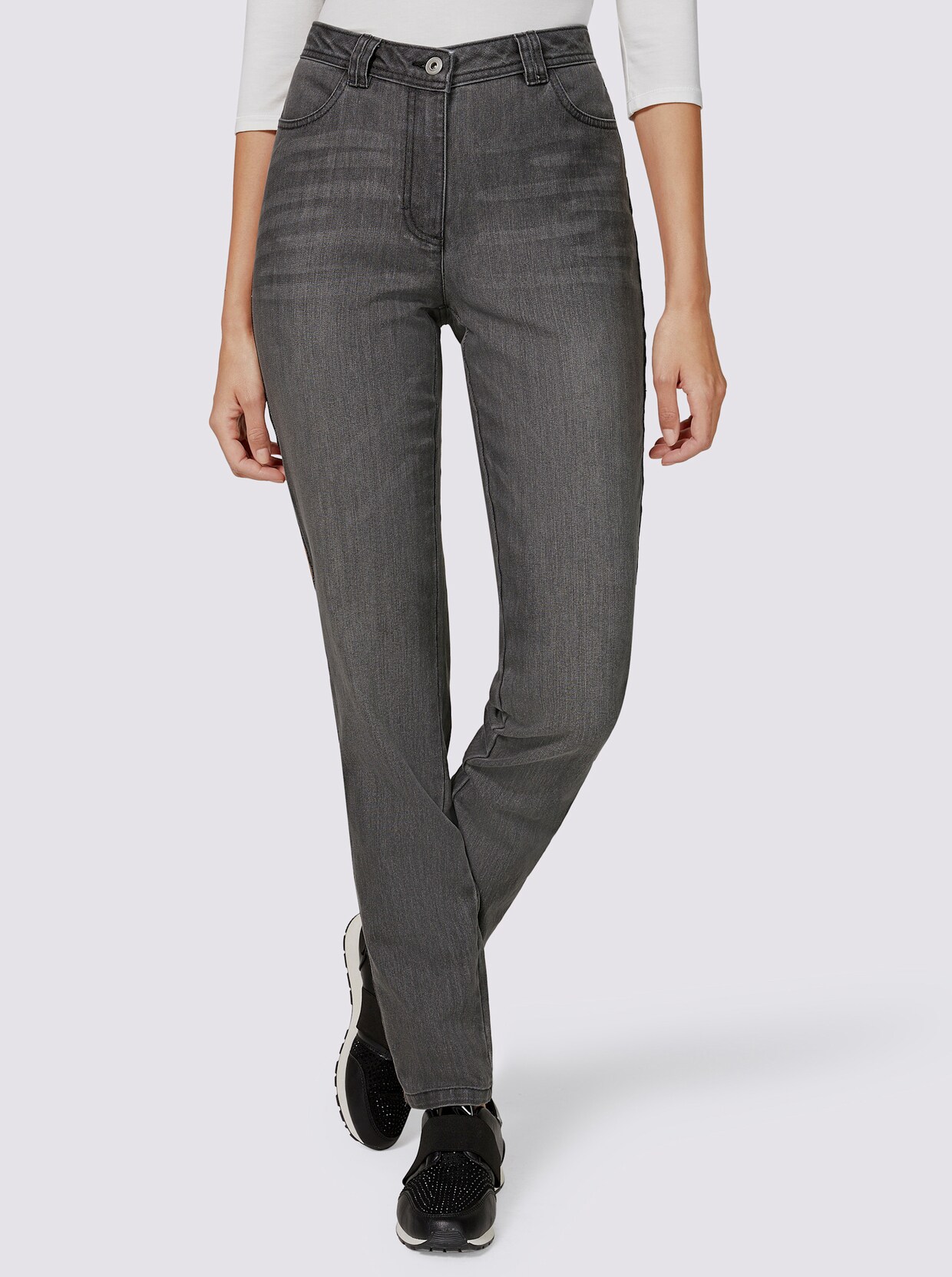 Jeans - grey-denim