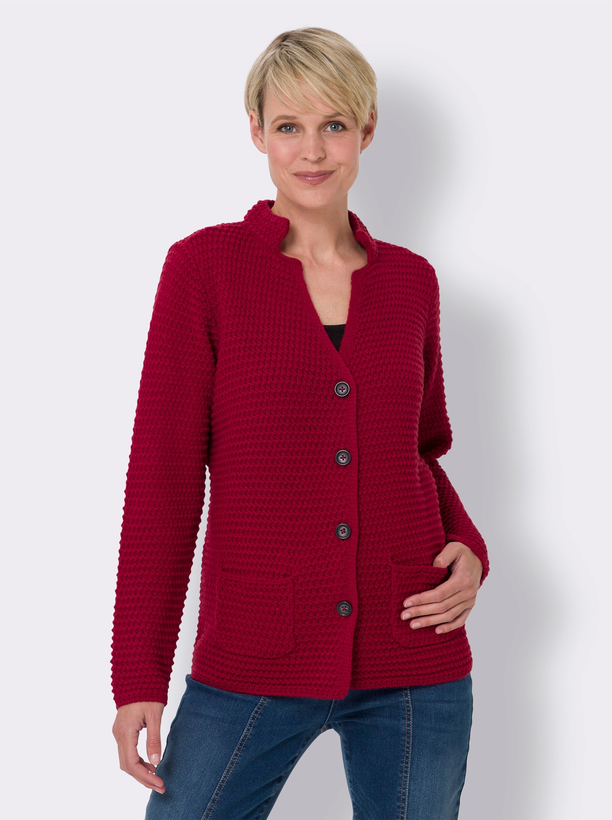 Strickjacke - kirsche