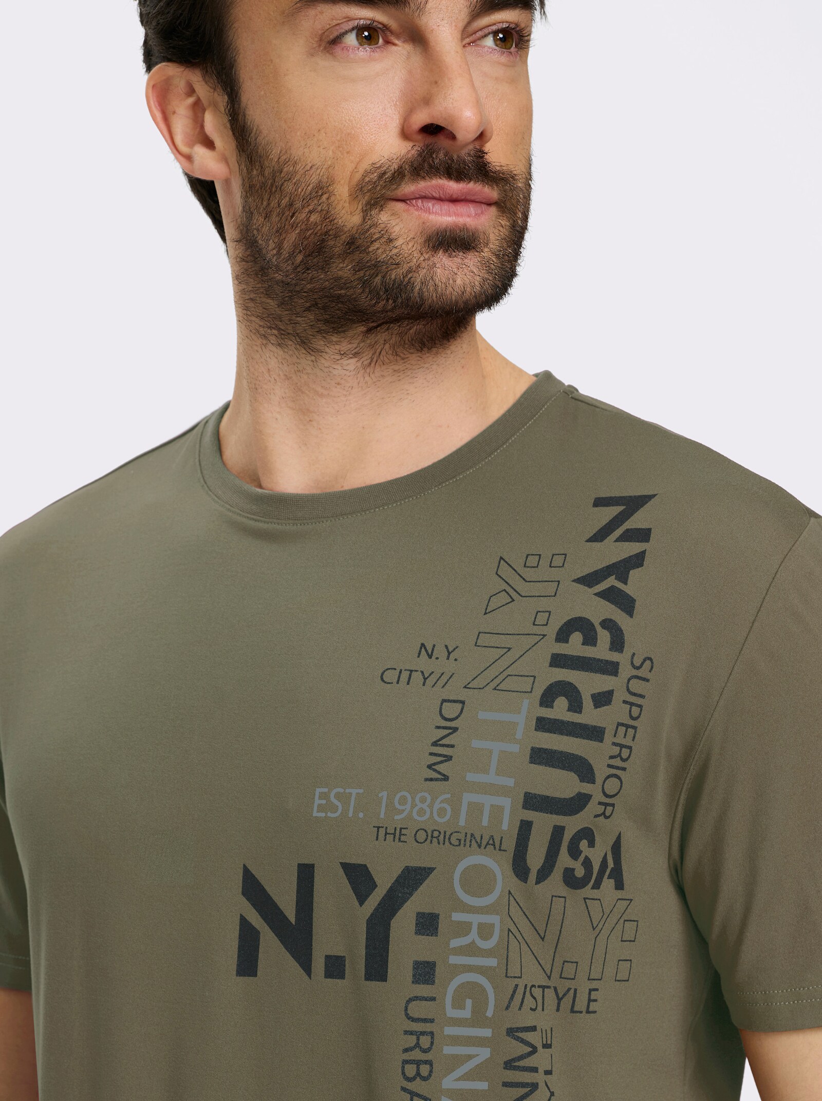 Catamaran Sports Funktionsshirt mit Schriftzug - khaki-bedruckt