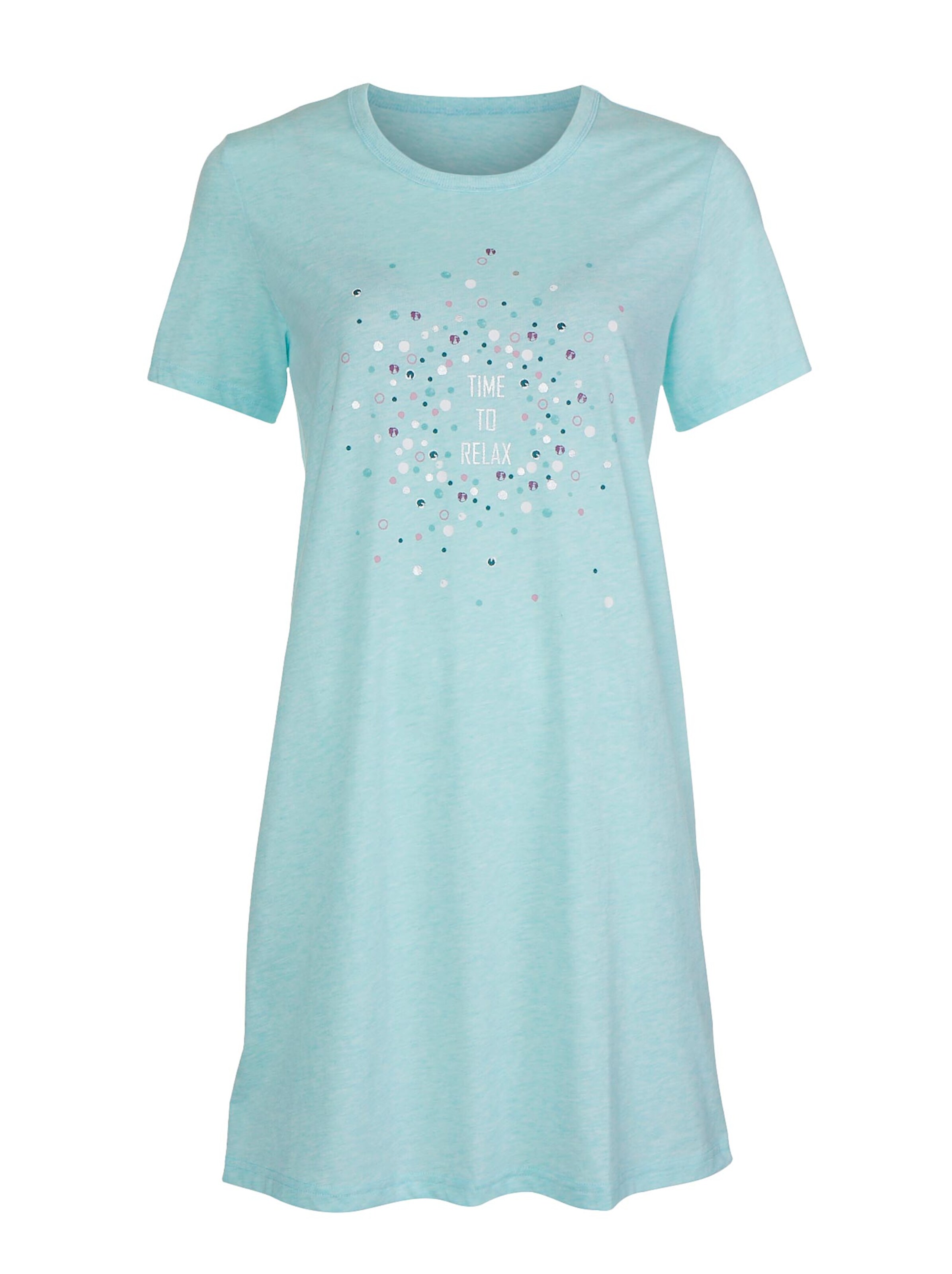 wäschepur Sleepshirts - mint-meliert + orange-meliert