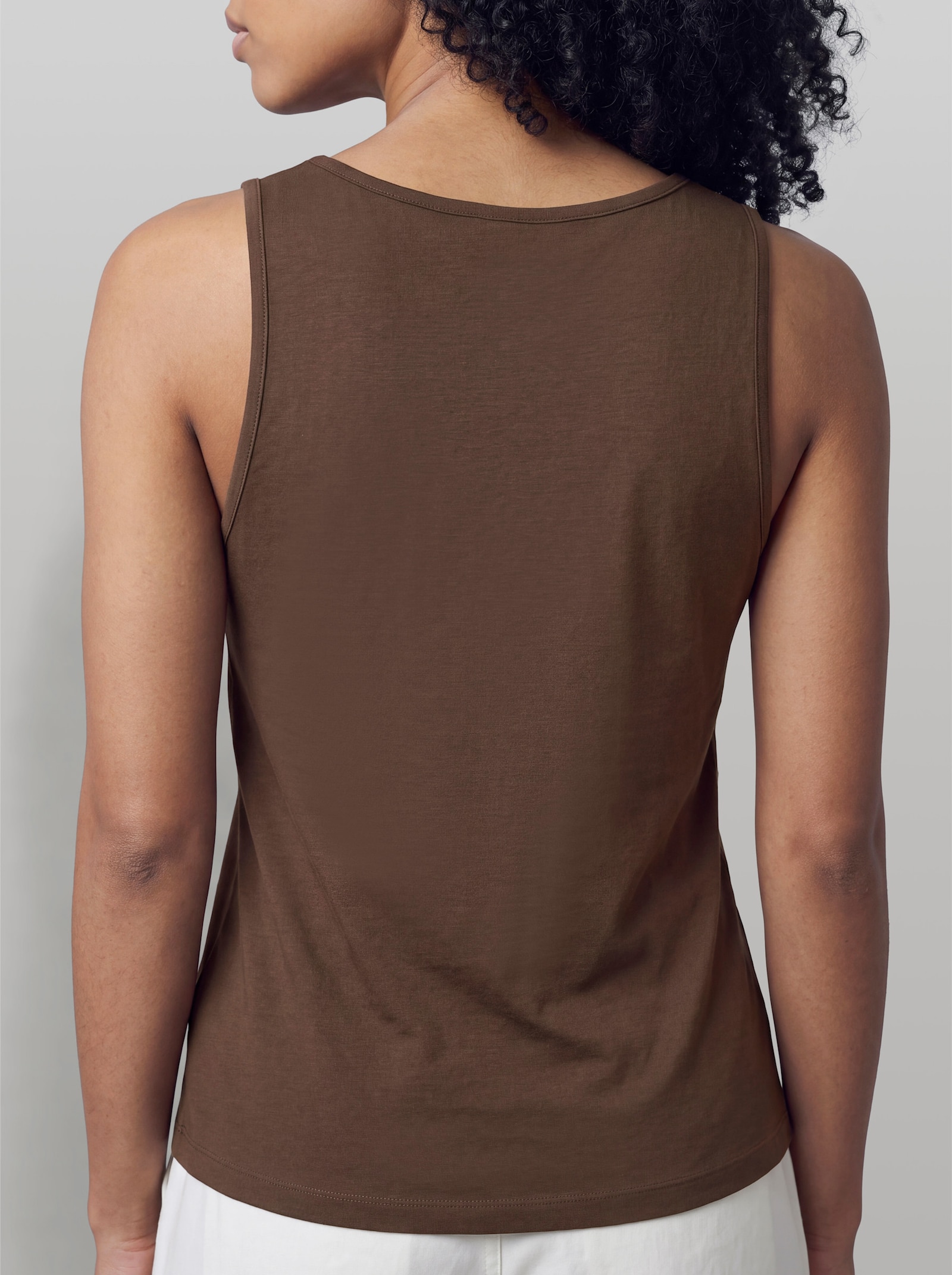 heine Shirttop mit Rundhals-Ausschnitt - schoko