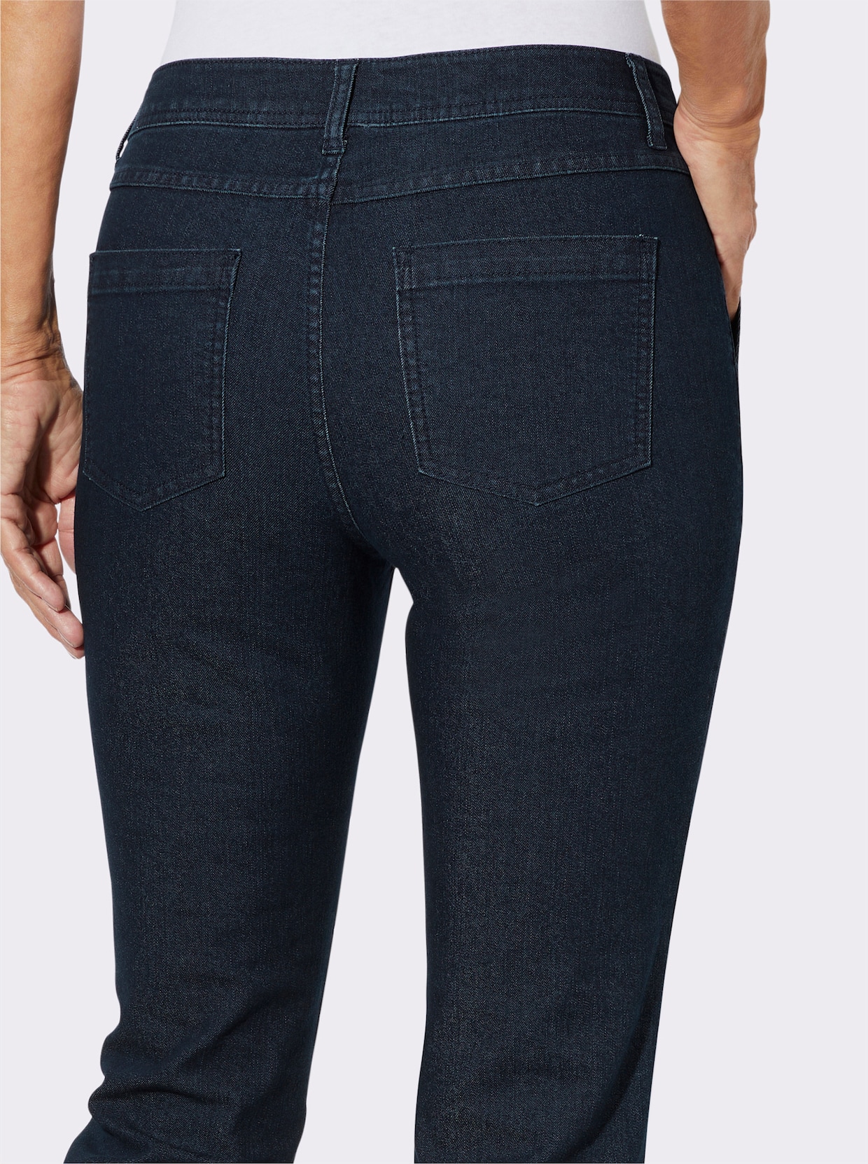 Džínsy, našité vrecká - tmavomodrá