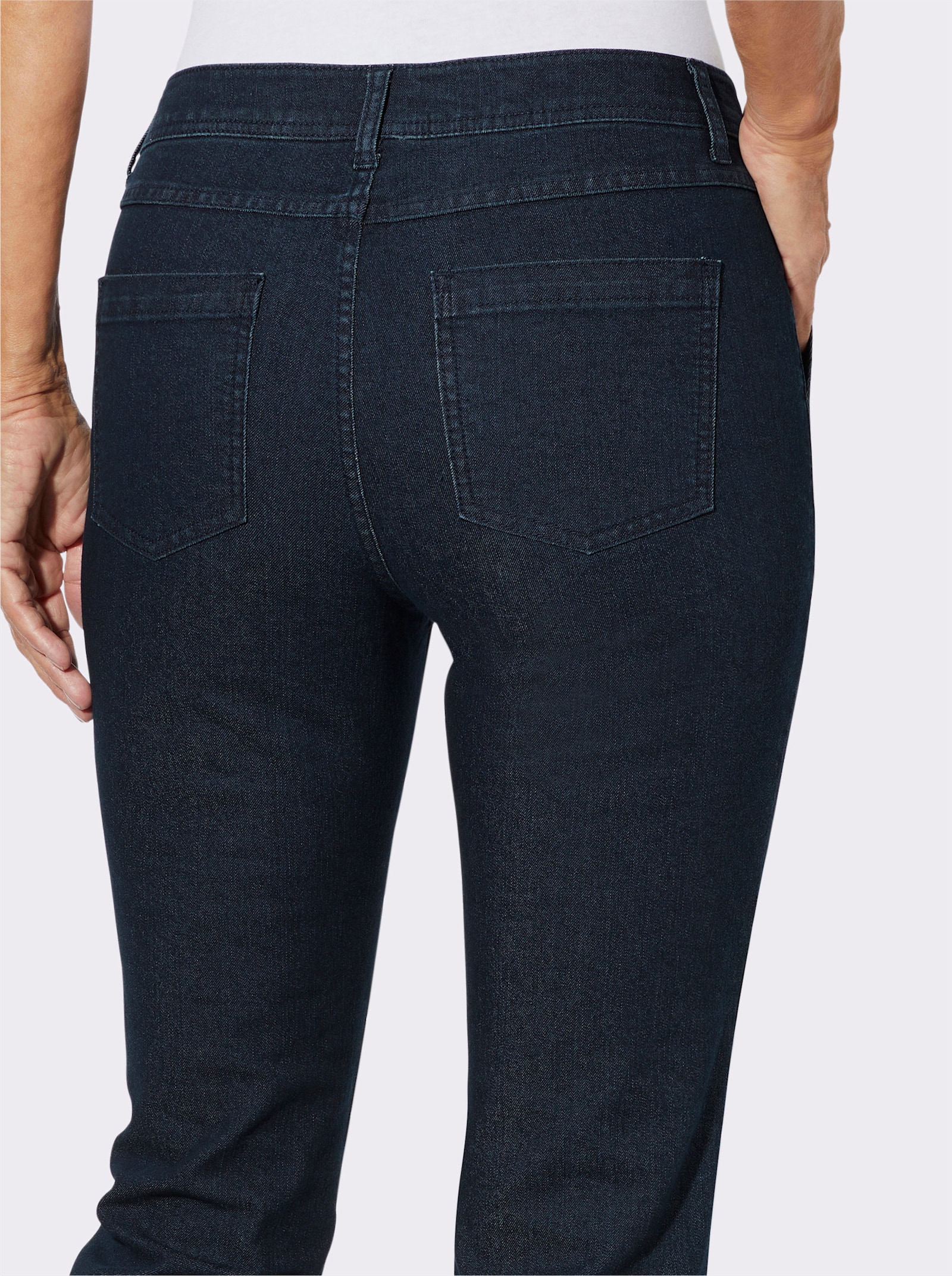 Džínsy, našité vrecká - tmavomodrá