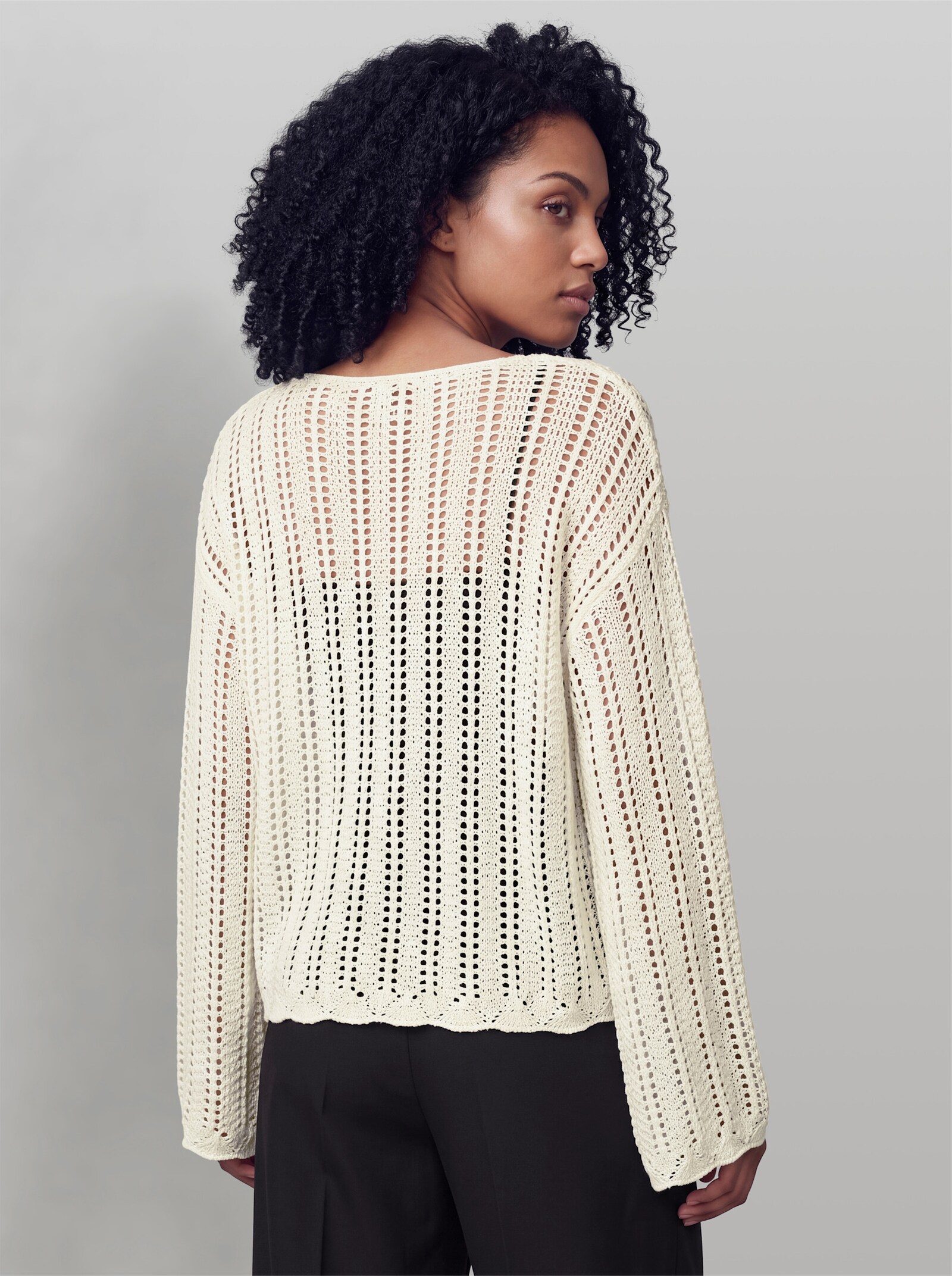 heine Pullover mit U-Boot-Ausschnitt - ecru