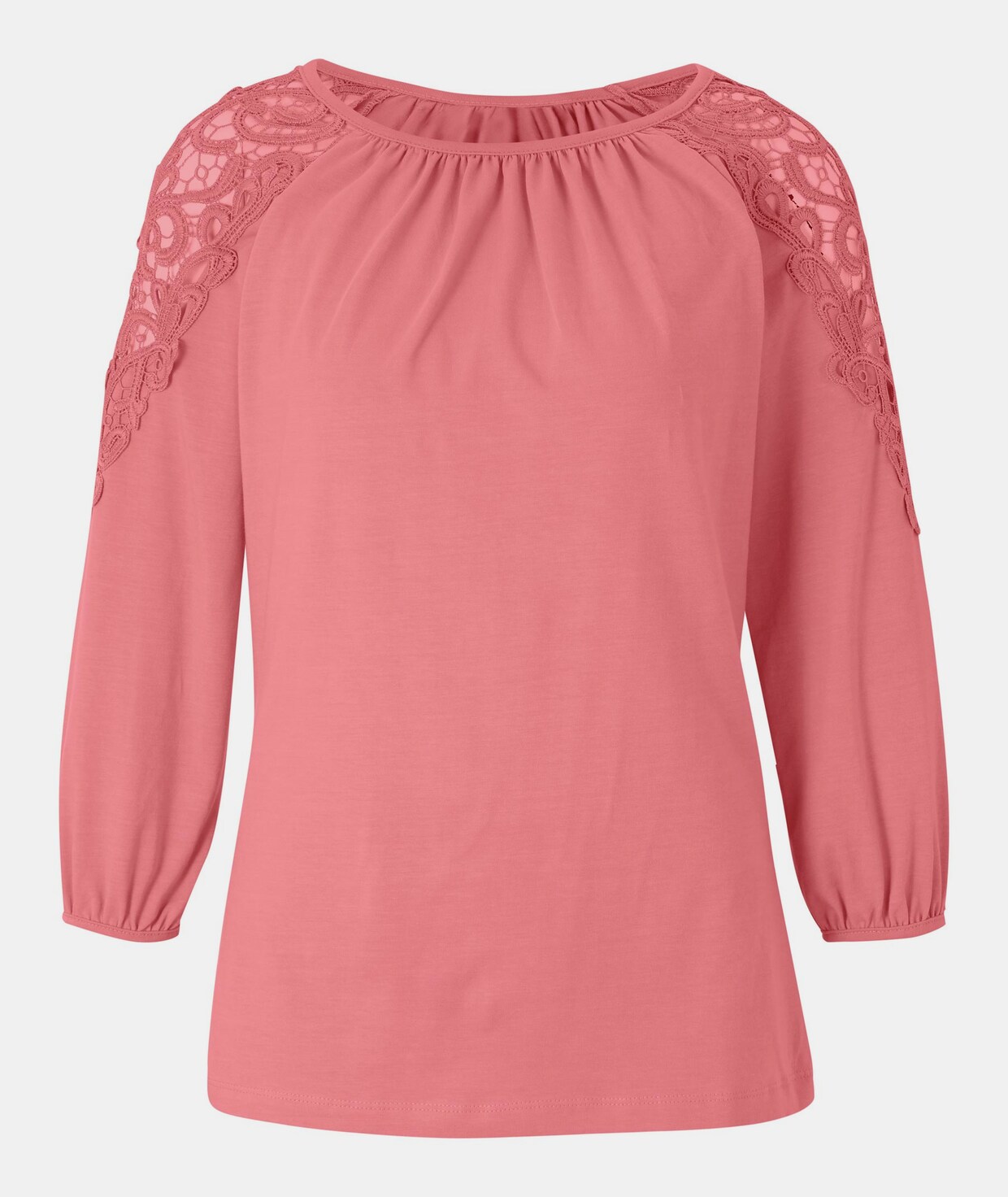 Linea Tesini Spitzen-Shirt - hummer