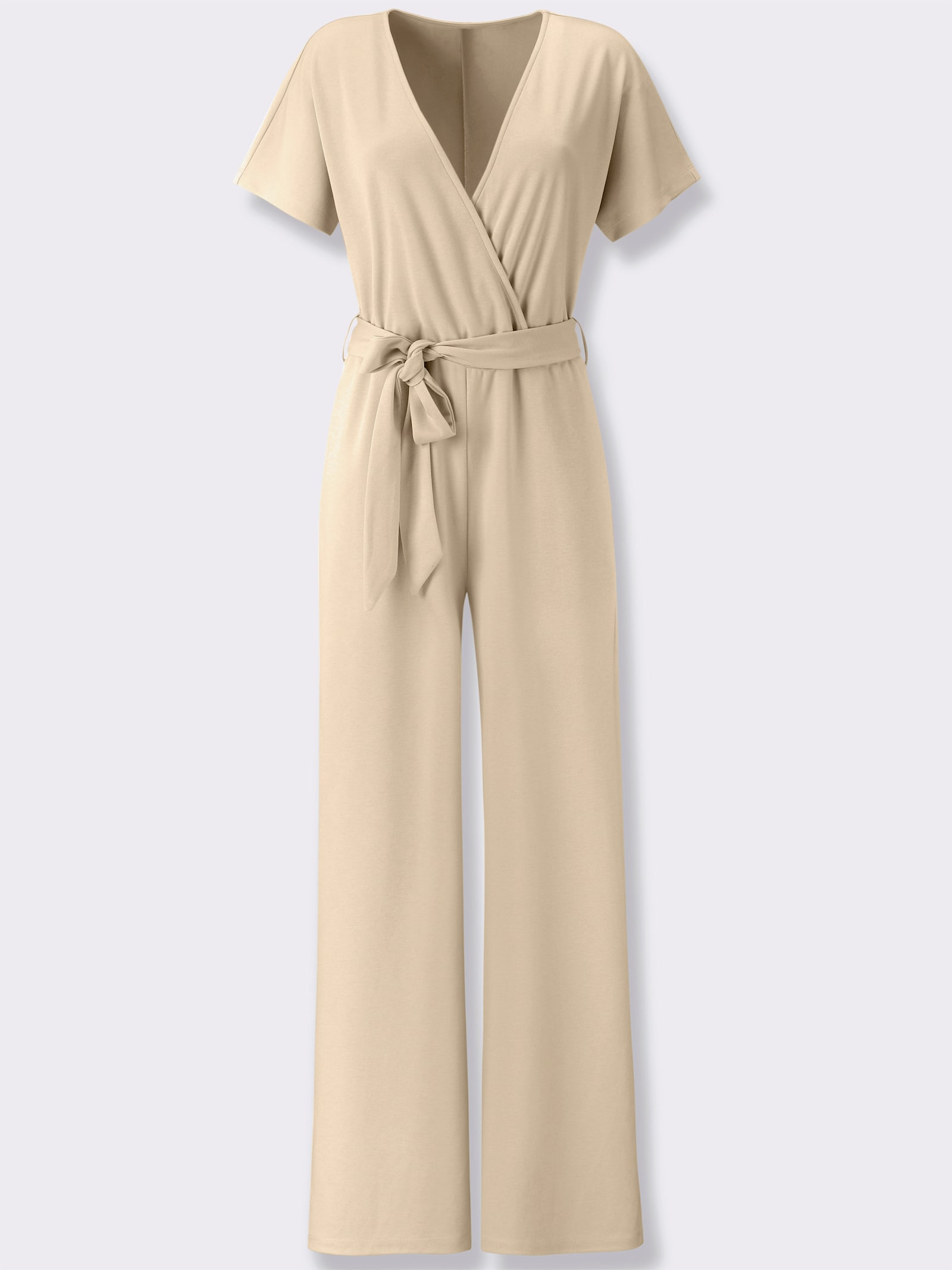 heine Jumpsuit in Wickel-Optik - sand