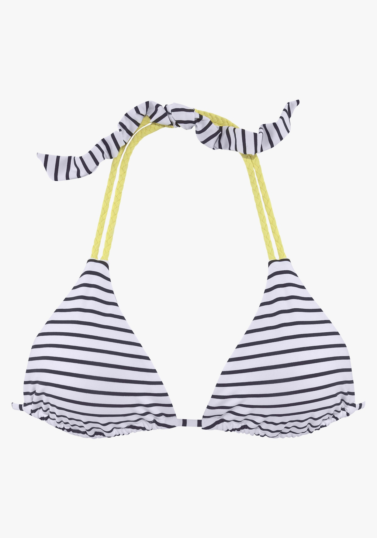 Venice Beach Triangel-Bikini-Top - schwarz-weiß-limette