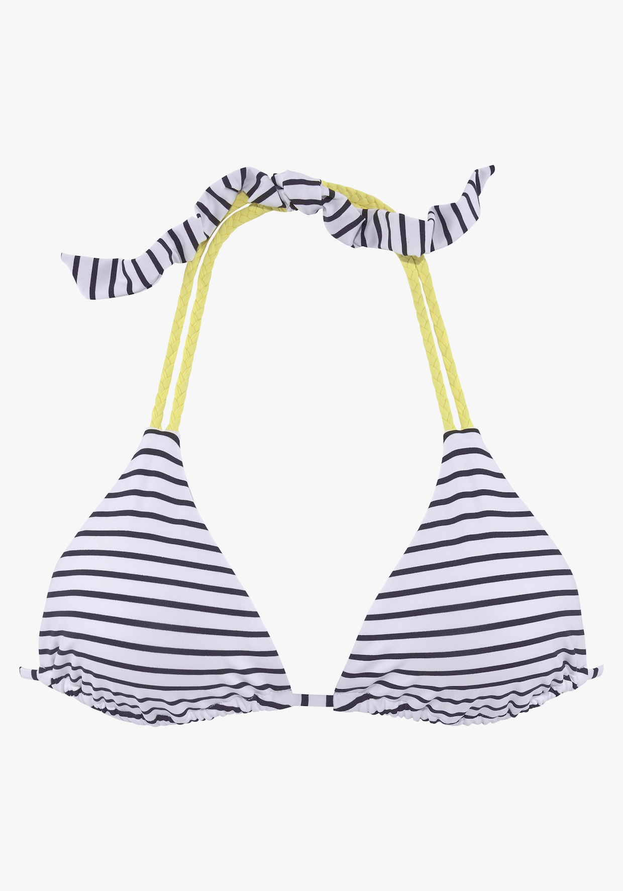 Venice Beach Haut de bikini triangle - noir-blanc-citron vert