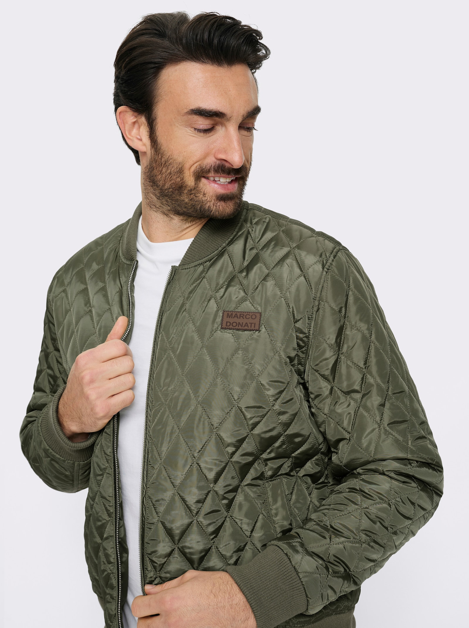 Marco Donati Steppjacke mit Rautensteppung - khaki