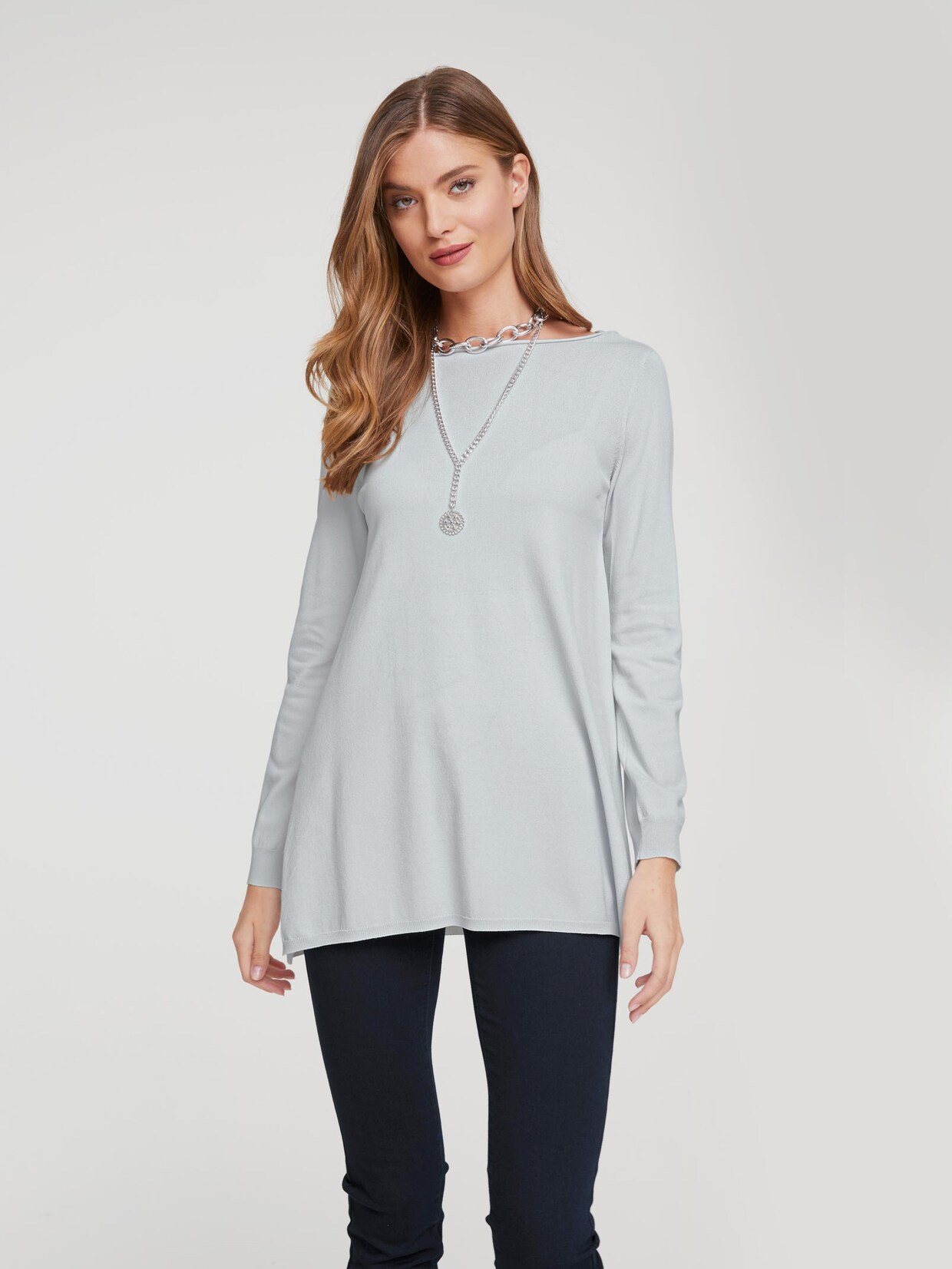 Linea Tesini Oversized Pullover - softbleu