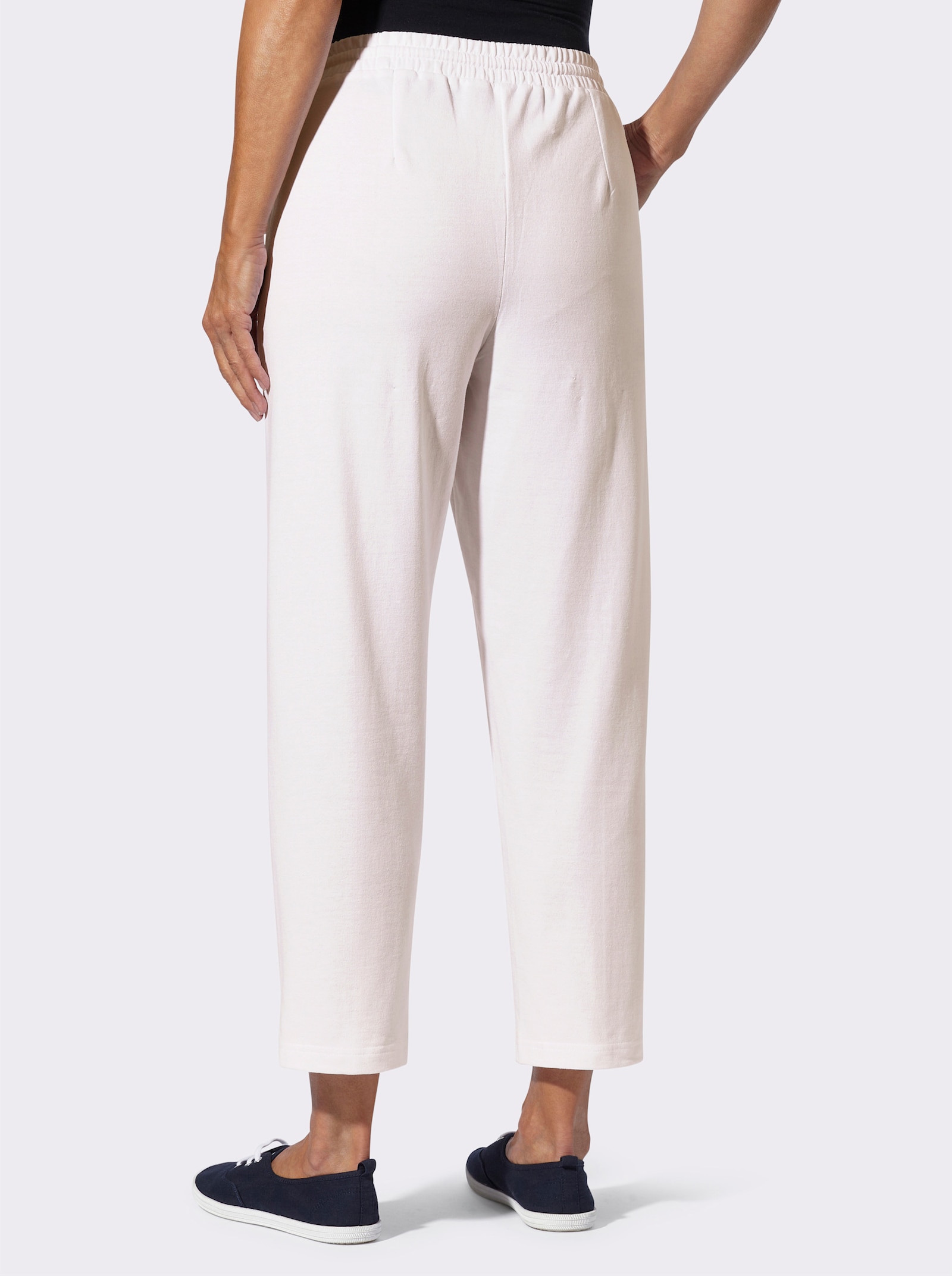 Sweathose mit Rundum-Dehnbund - weiss