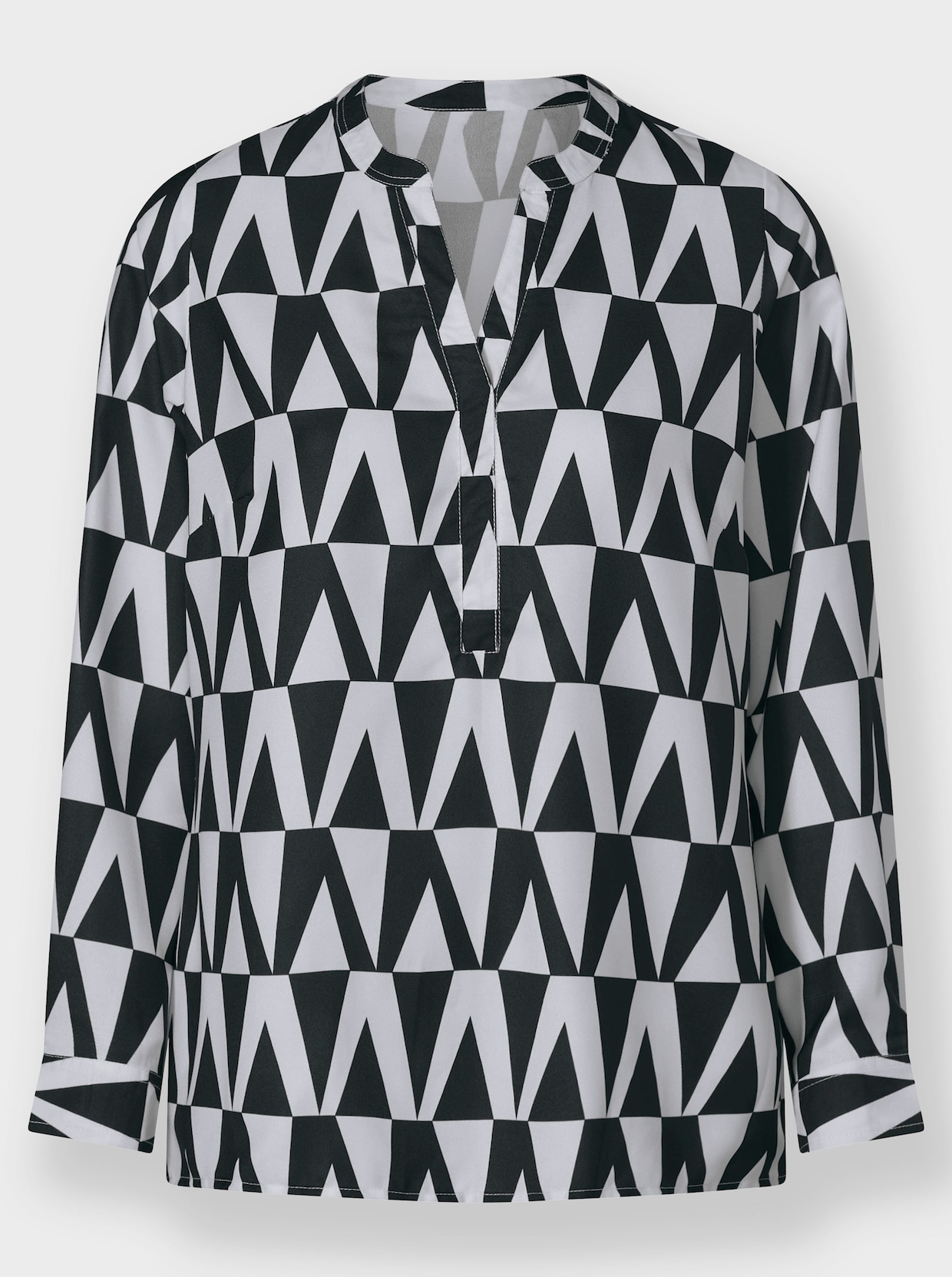 heine Comfortabele blouse - ecru/zwart geprint