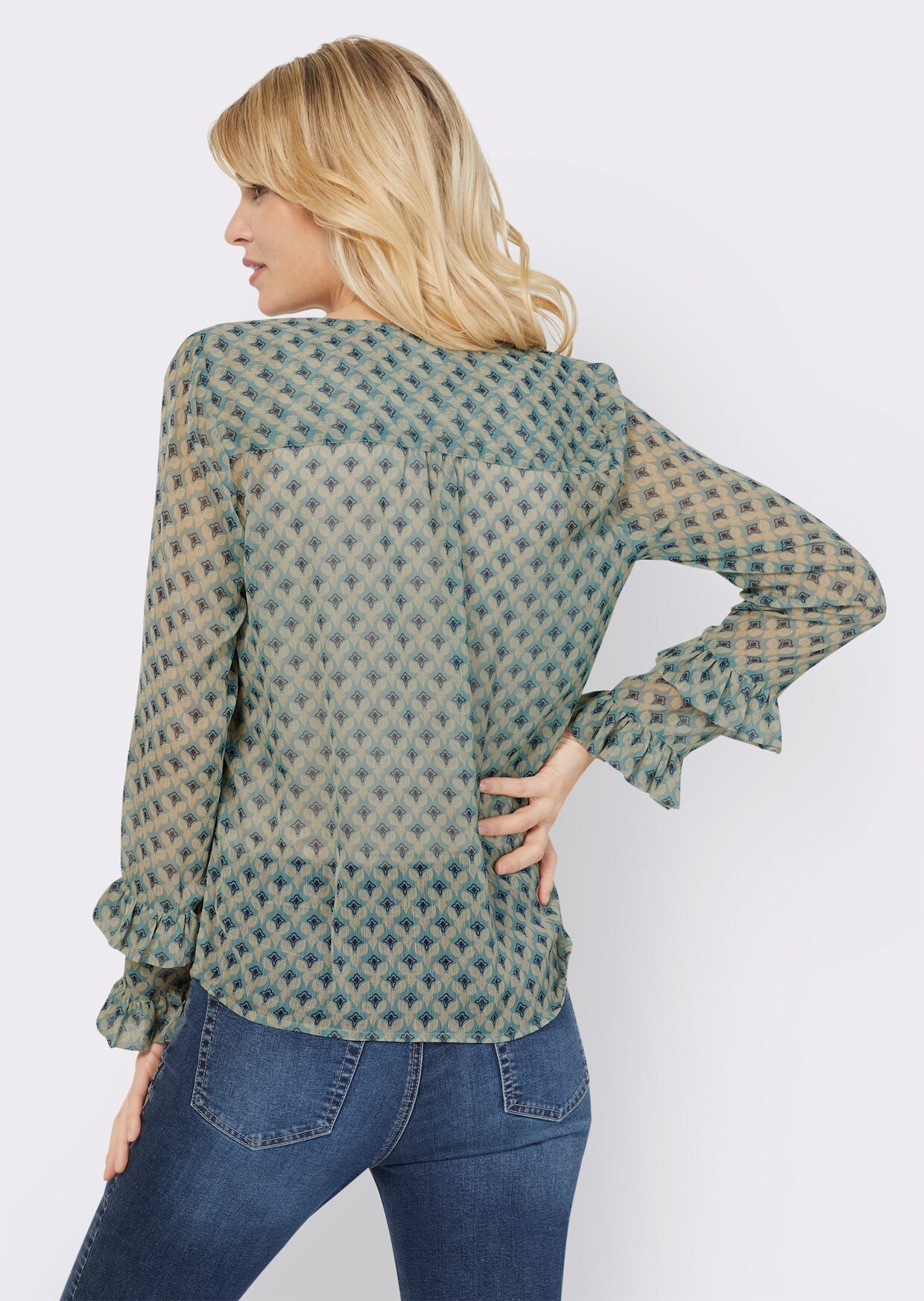 heine Blouse met print - jade/zand bedrukt