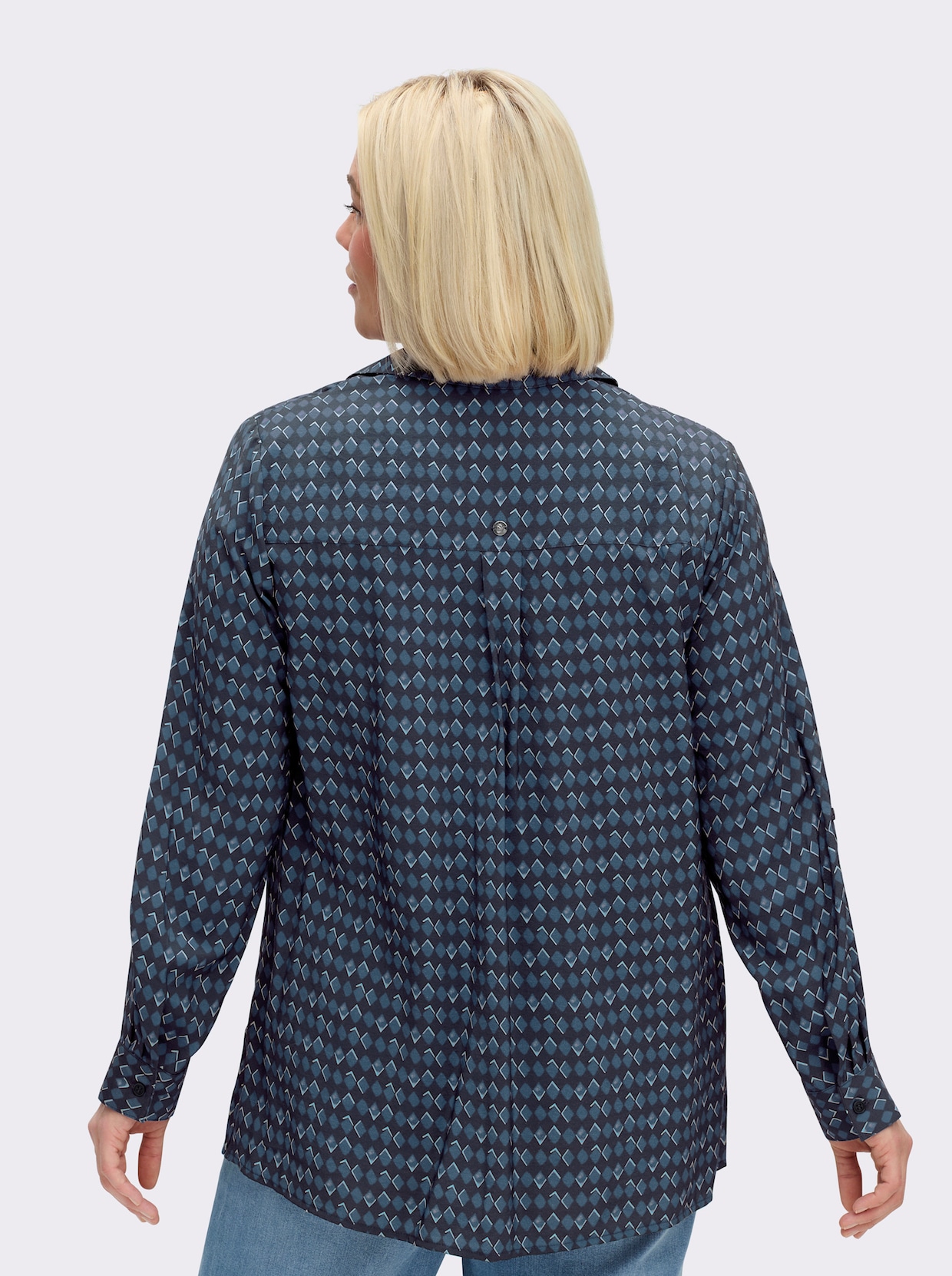 sheego Tunika - tiefblau-dunkelblau-bedruckt