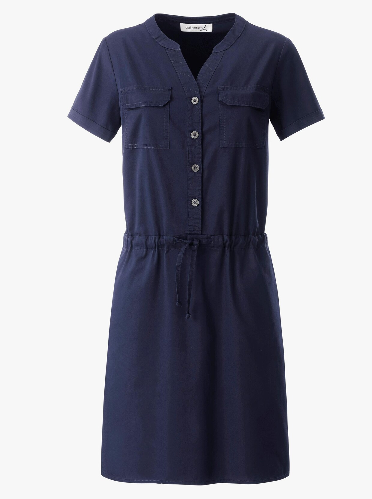 Blúzkové šaty - námornícka modrá