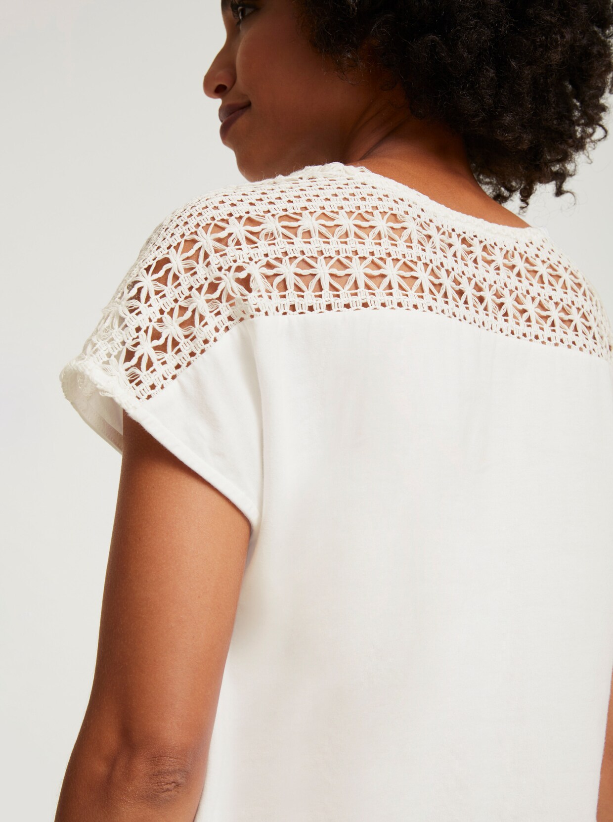 heine Shirt met korte mouwen - ecru