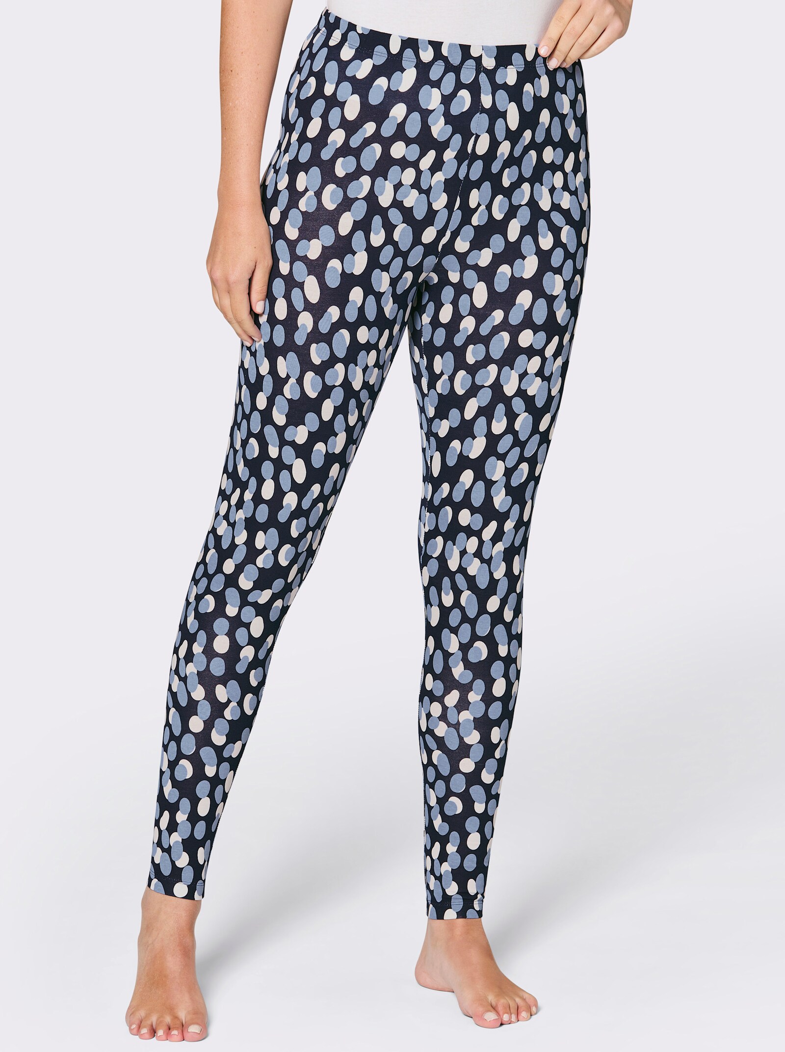 feel good Leggings mit Tupfenmuster - marine-bleu-bedruckt