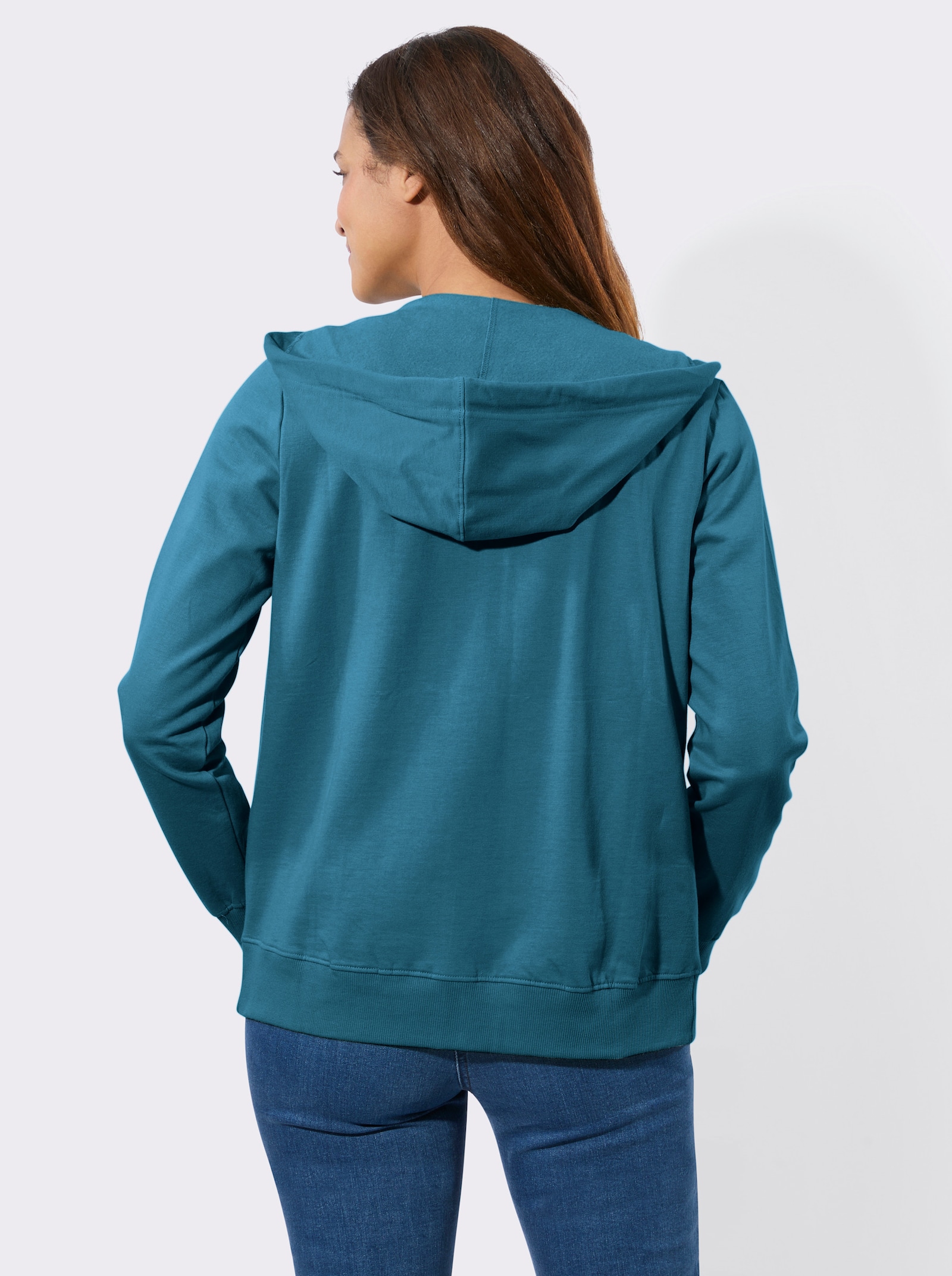 Sweatjacke mit Känguru-Taschen - topas
