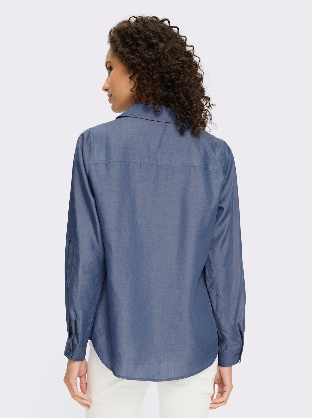 heine Langarm-Bluse - jeansblau