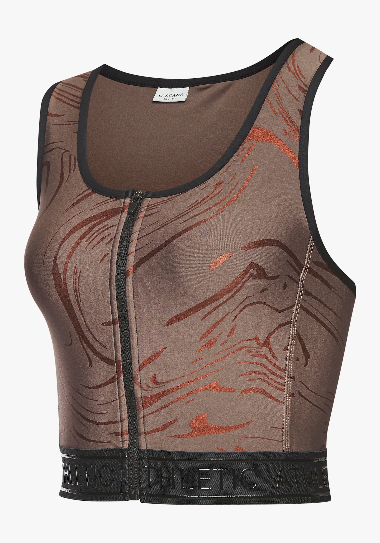 LASCANA ACTIVE Funktionstop - braun, kupfer