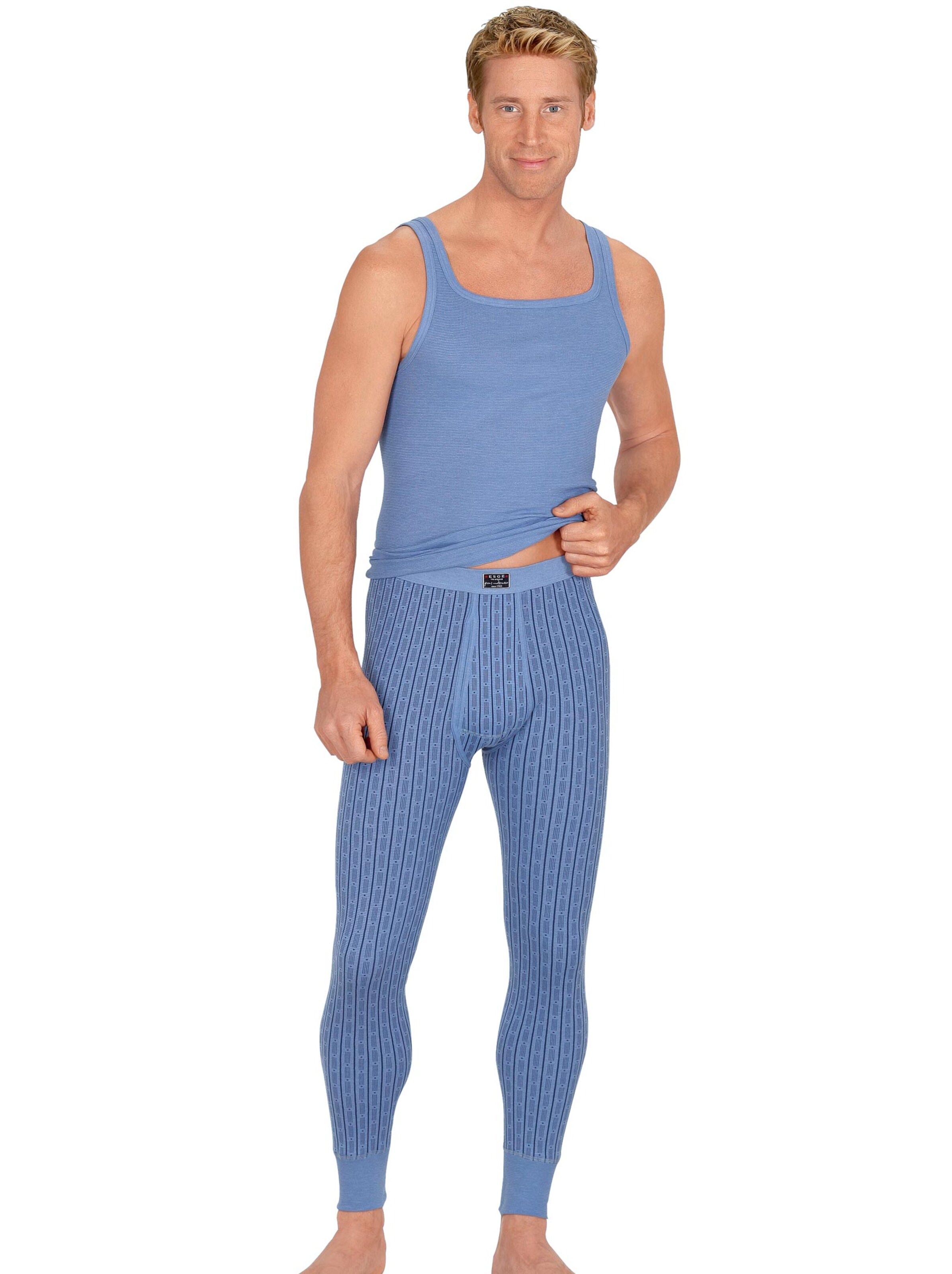 Hose lang - hellblau-bedruckt