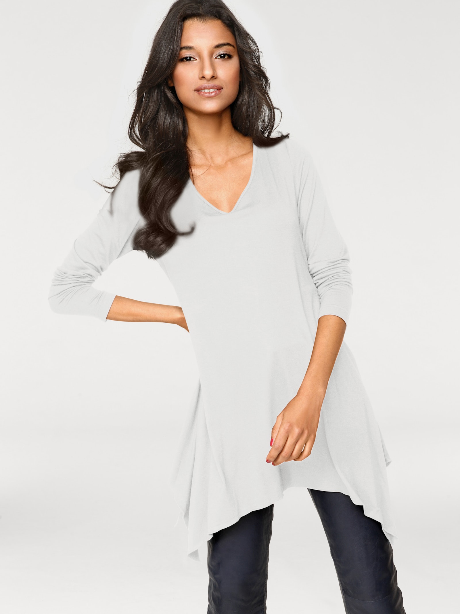 heine Longshirt im Zipfel-Look - offwhite