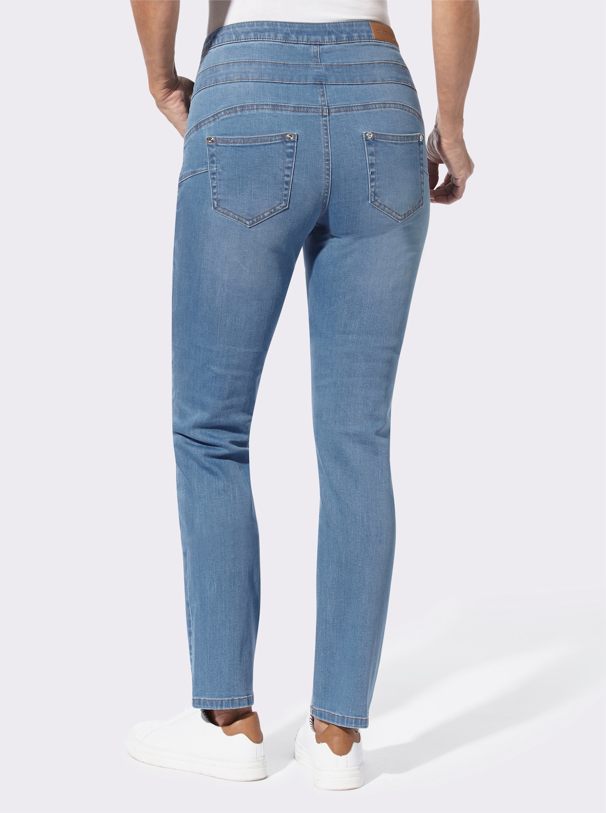 jeans - blue-bleached