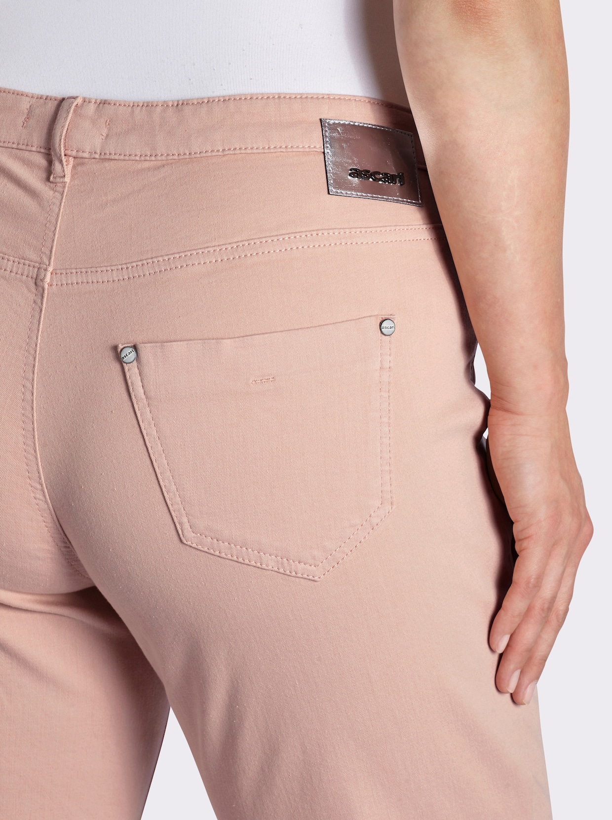 Ascari Stretch-Jeans mit Bauch-weg-Effekt - rosé