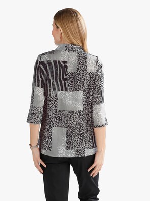 Bluse - grau-bedruckt
