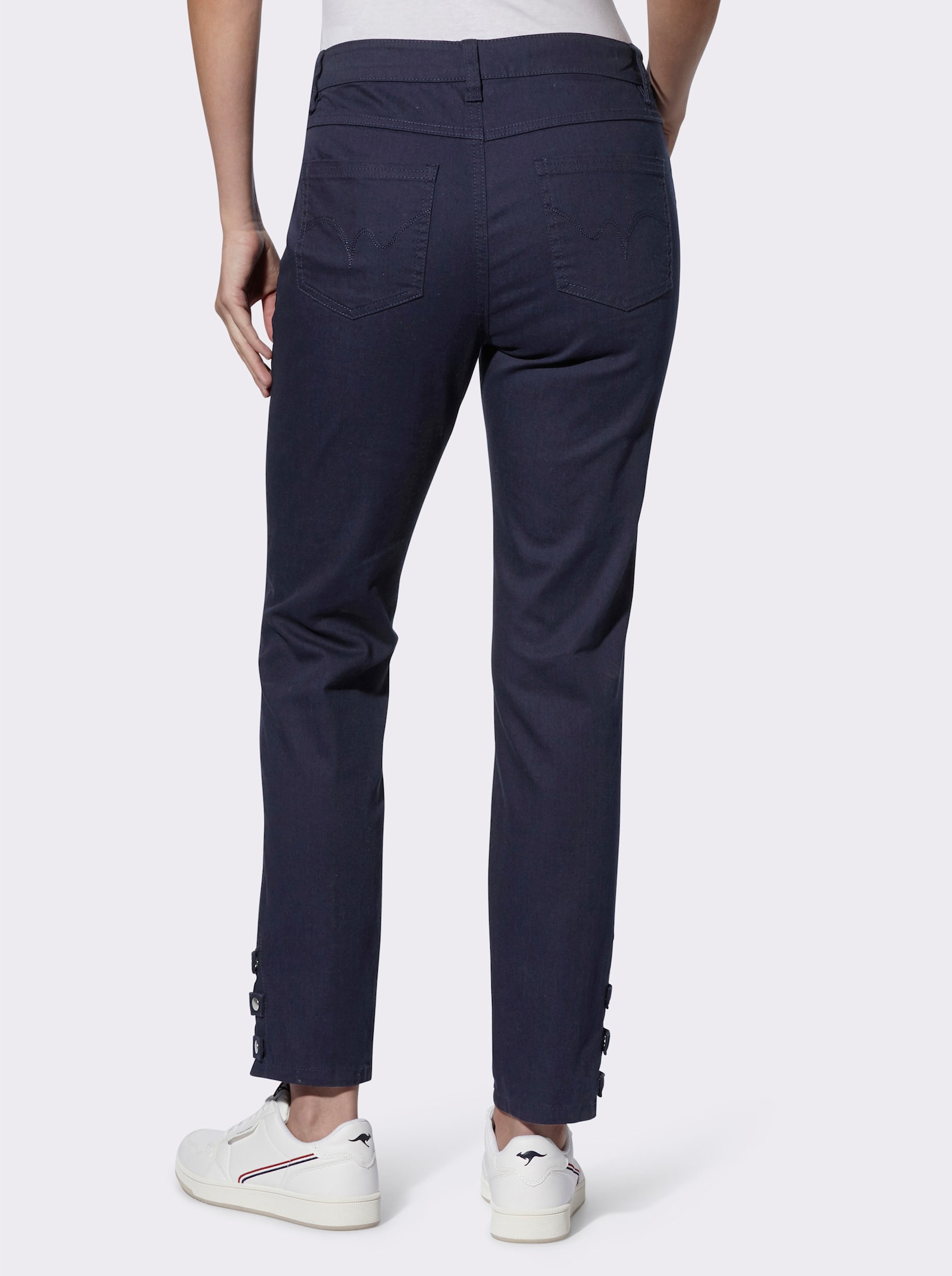 heine Hose in Used-Optik - marine