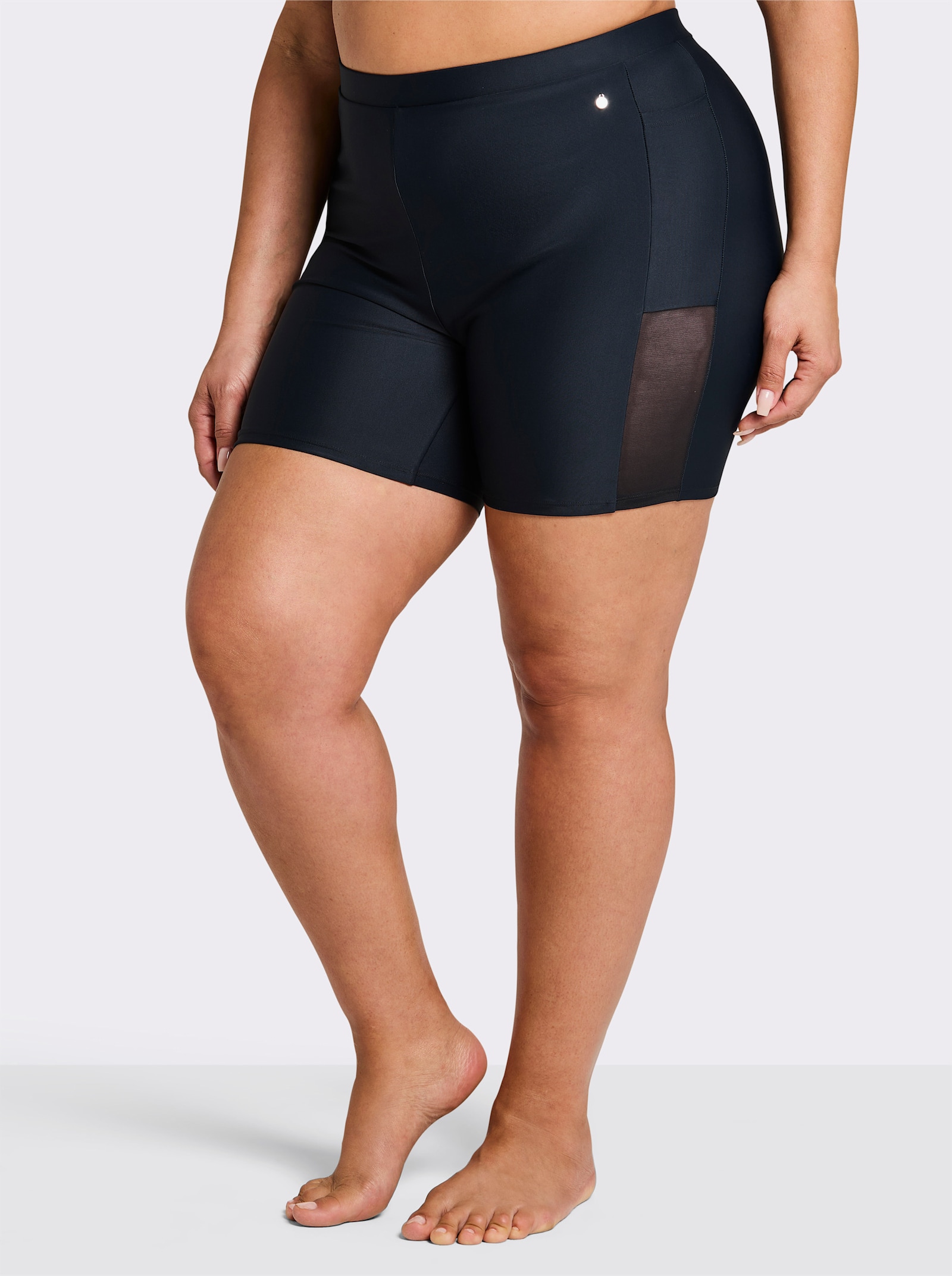sheego Badeshorts mit kleiner Tasche - tiefblau