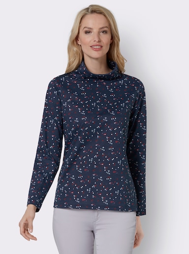 Shirt met lange mouwen - marine geprint