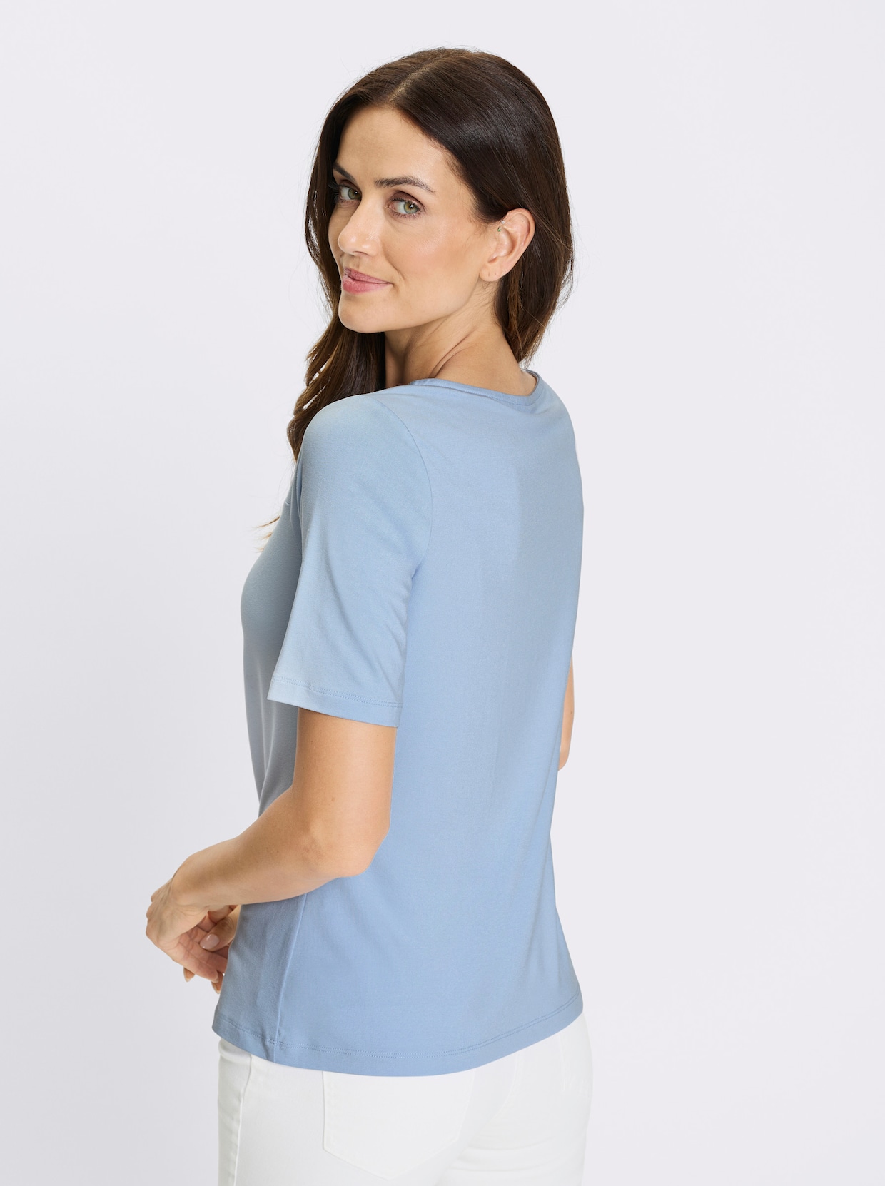 heine Kurzarmshirt - eisblau