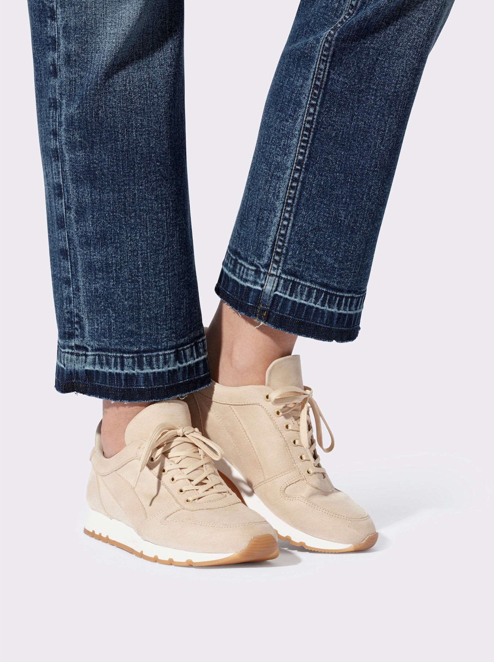 heine Jeans mit offenem Saum - blue-stone-washed