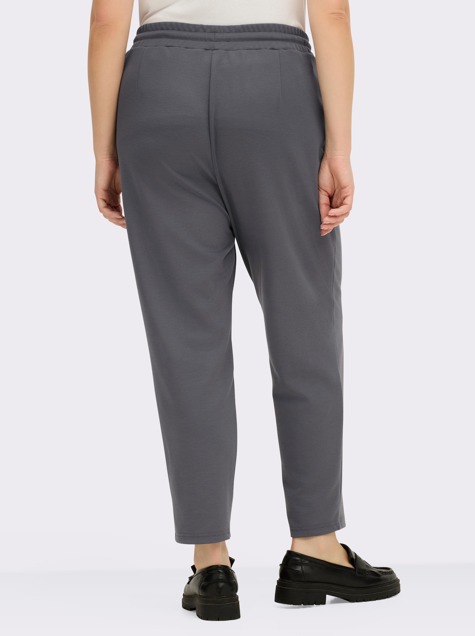 Jogg Pants mit Rundum-Dehnbund, Tunnelzug und Bindeband - anthrazit