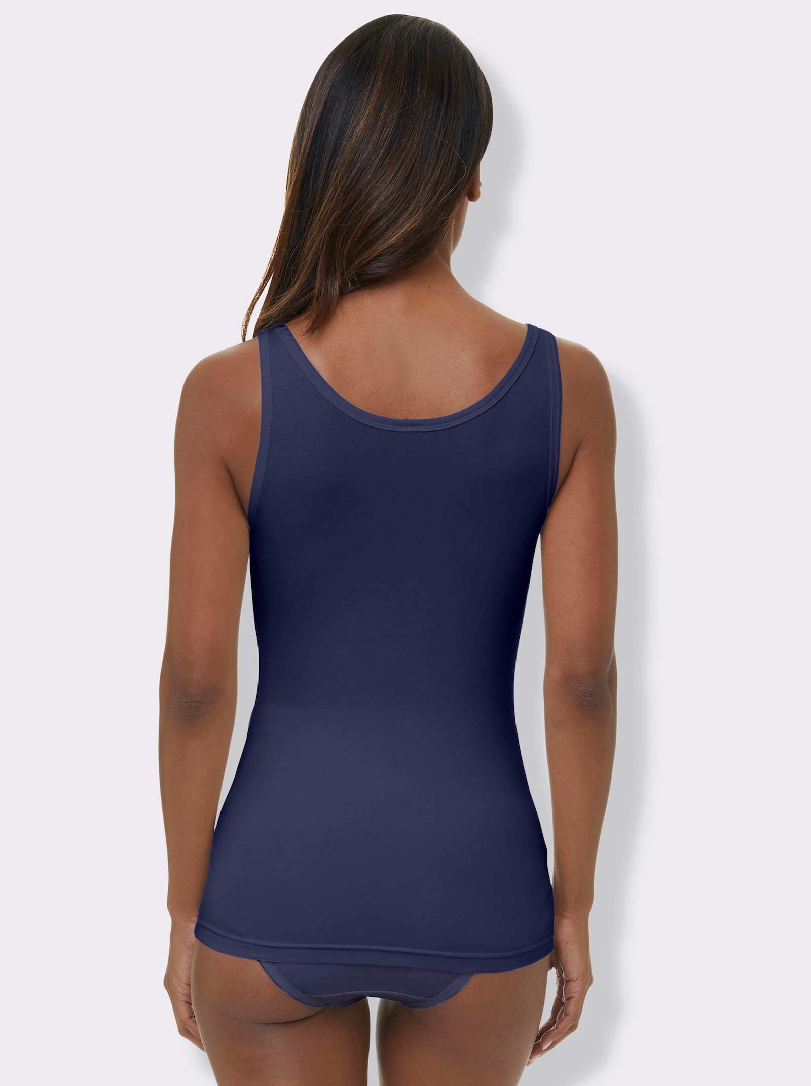 wäschepur Achseltop mit breiten Trägern - bleu + marine + bordeaux