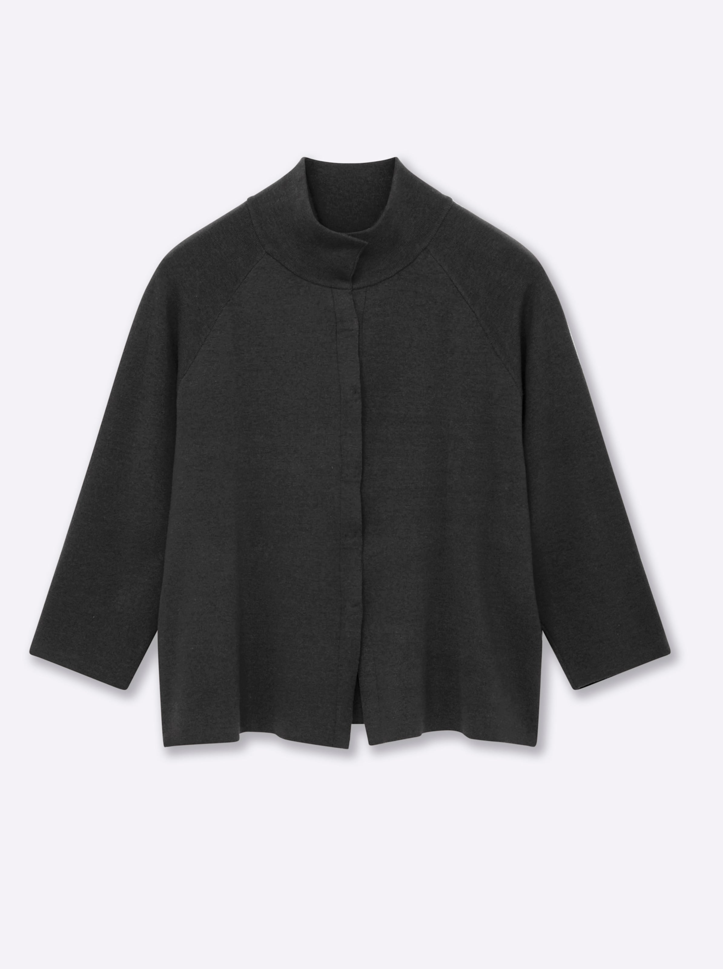 Sheego Damen Anthrazit-Meliert Strickjacke - Bild 2