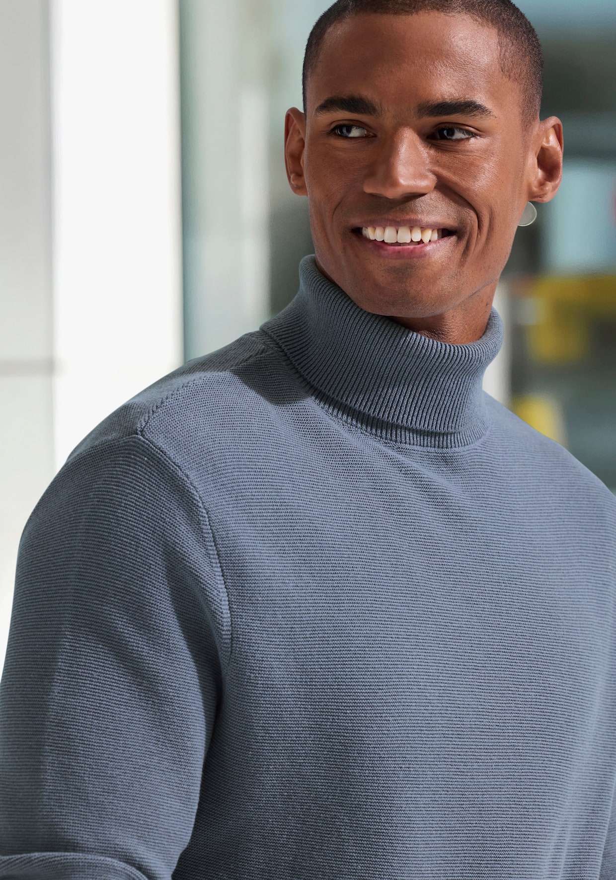 H.I.S Rollkragenpullover - blau